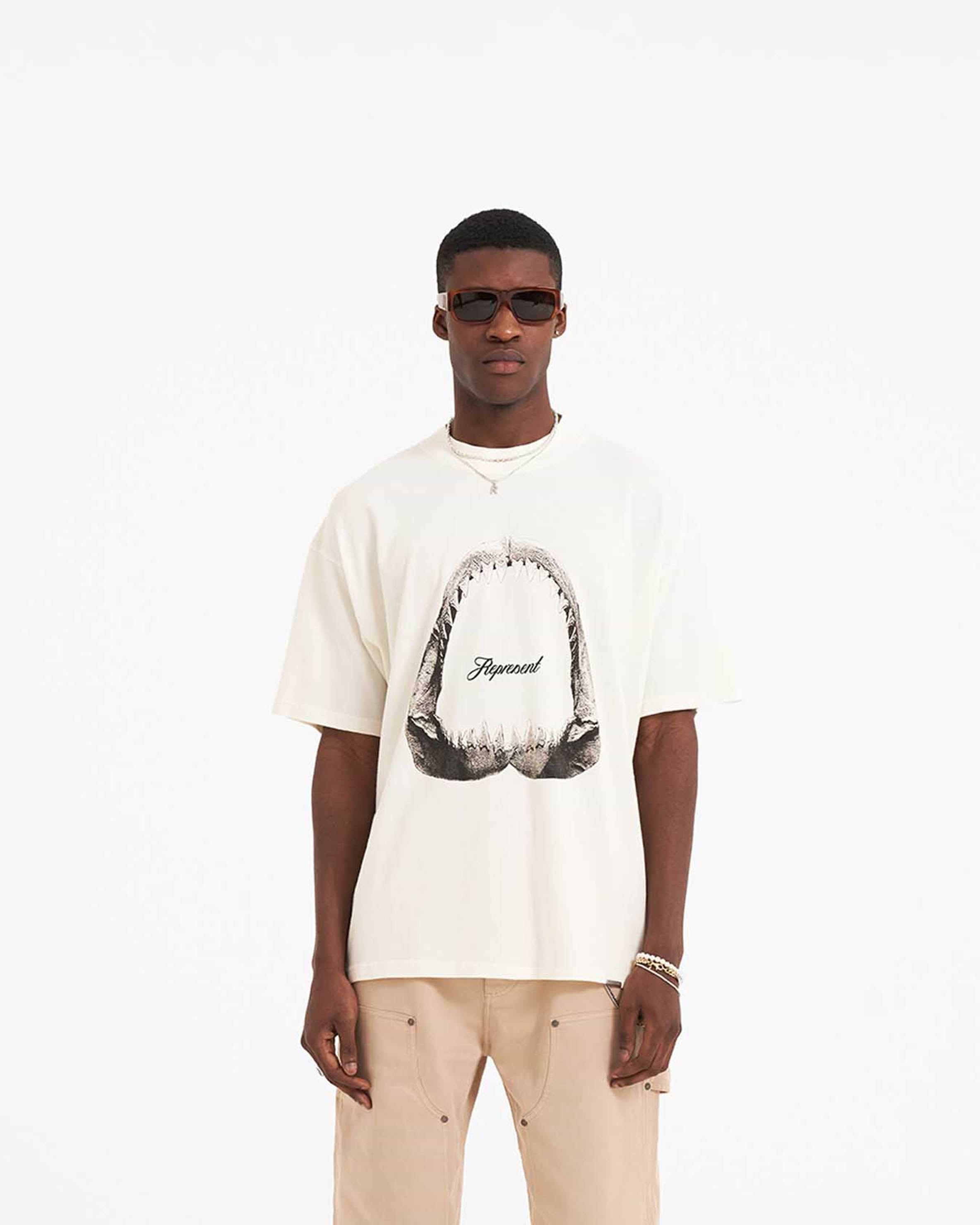 Shark Jaws T-Shirt - Flat White