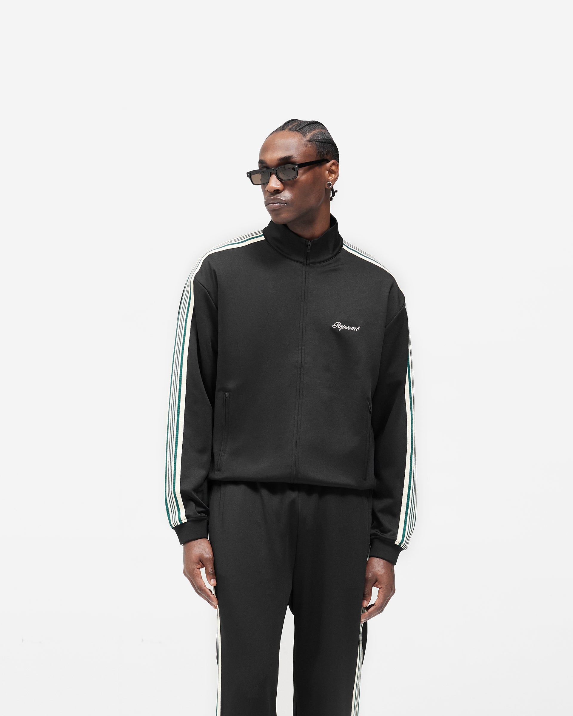 Taped Track Jacket - Jet Black