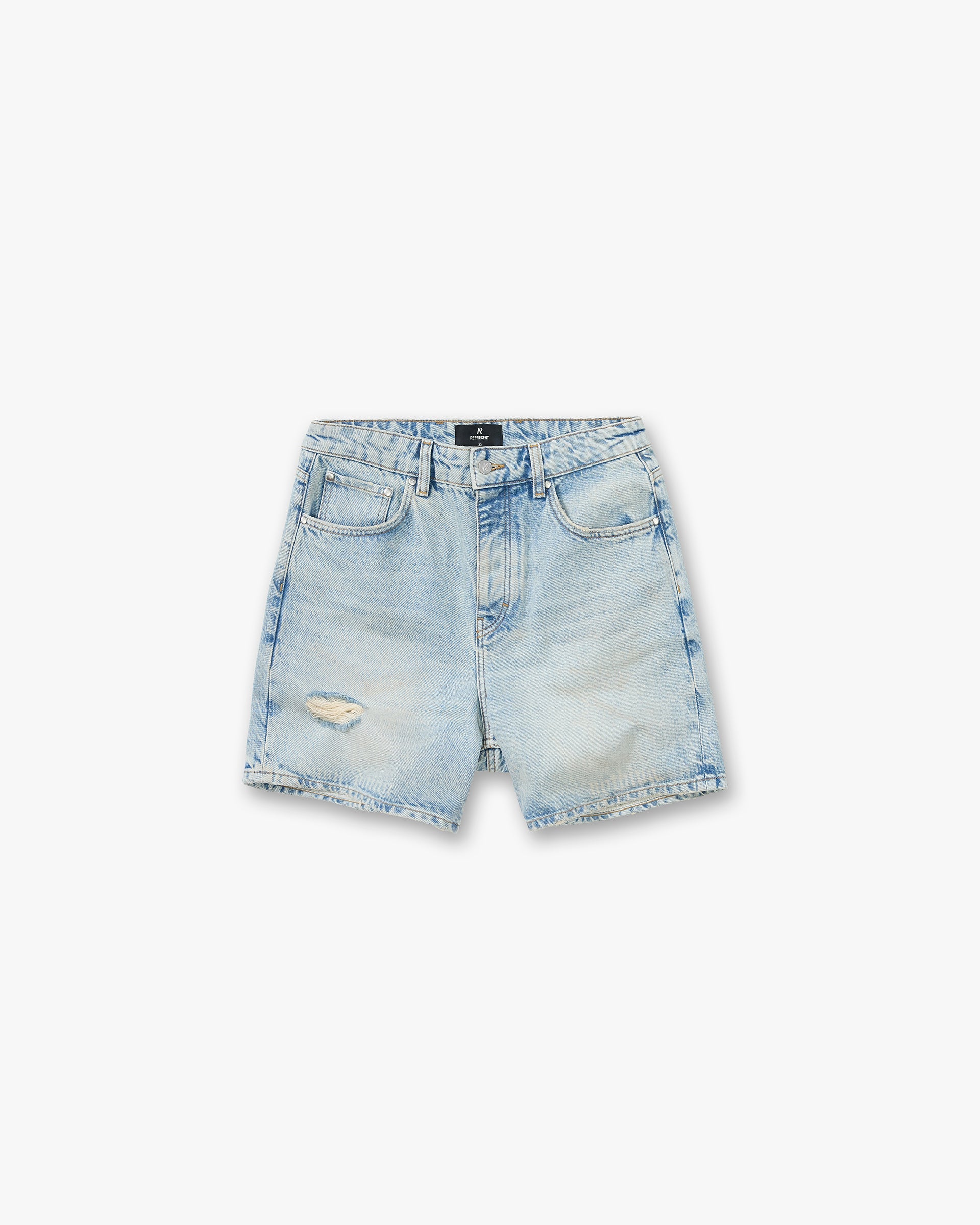 Busy Doing Nothing Denim Short - Dusty Blue