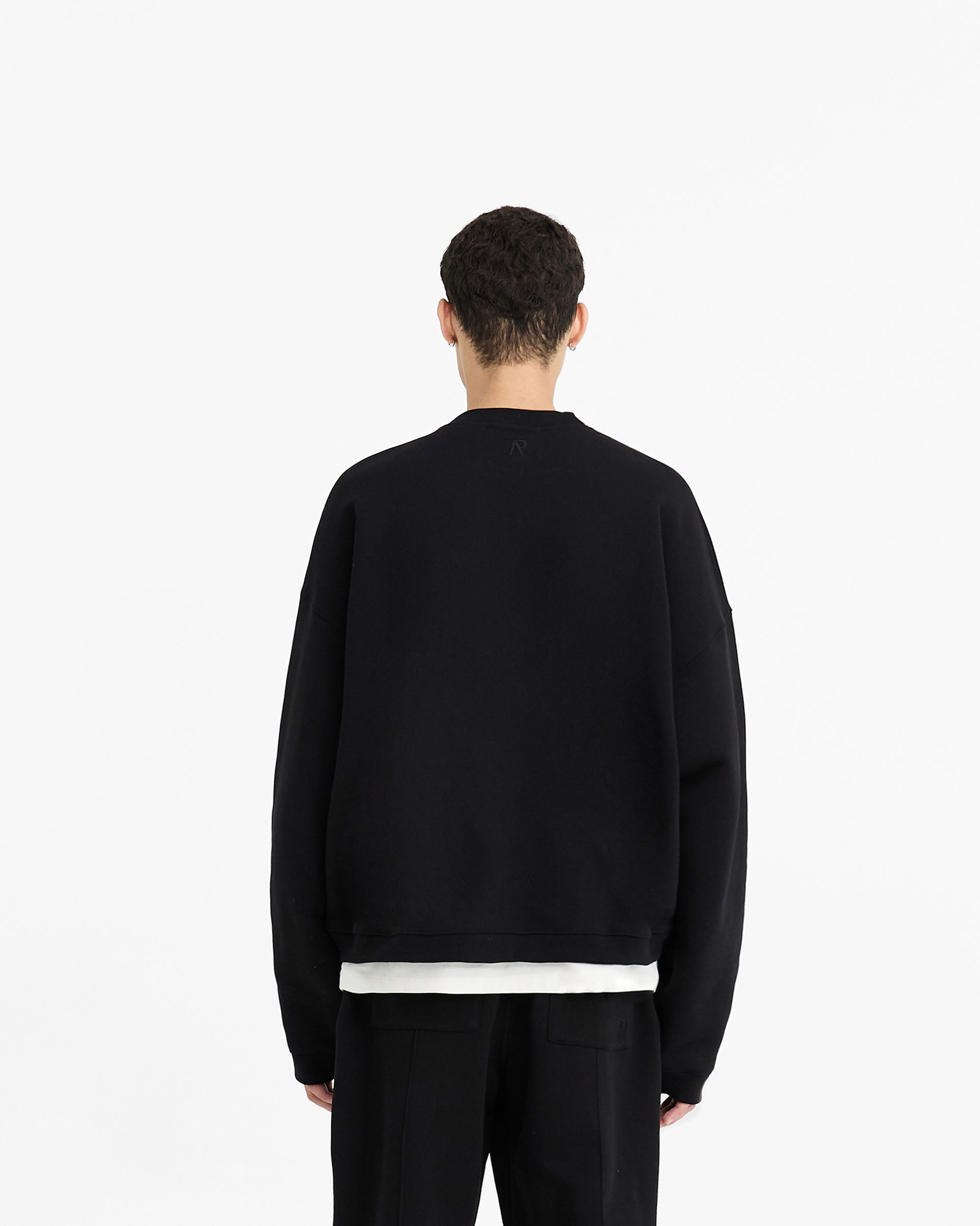 Initial Boxy Sweater - Jet Black