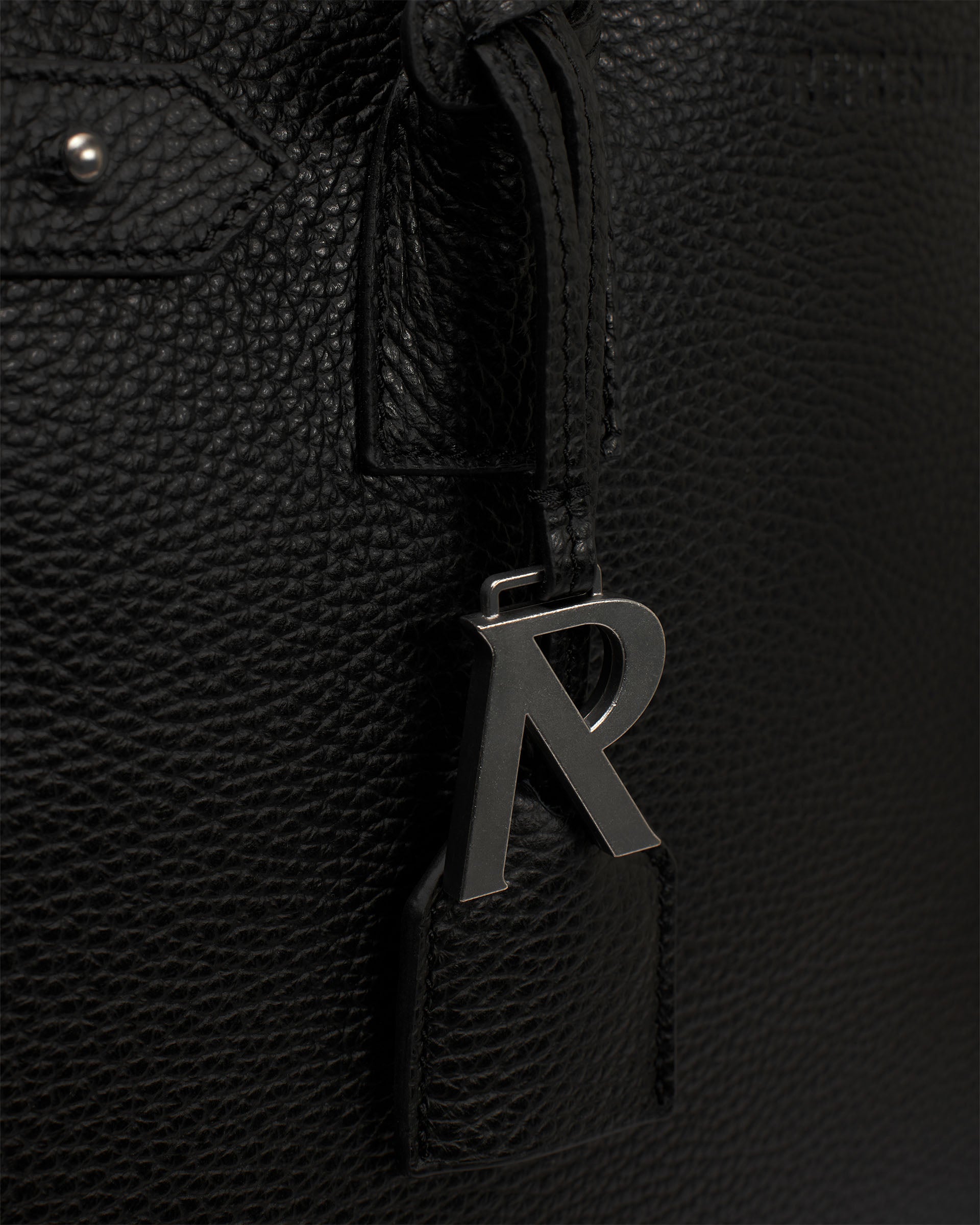 HTN XL Leather Bag - Black