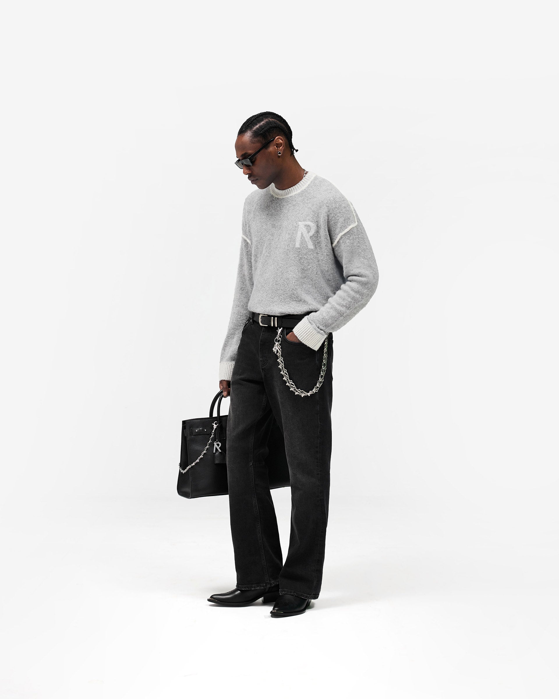 Kick Flare Denim - Aged Black