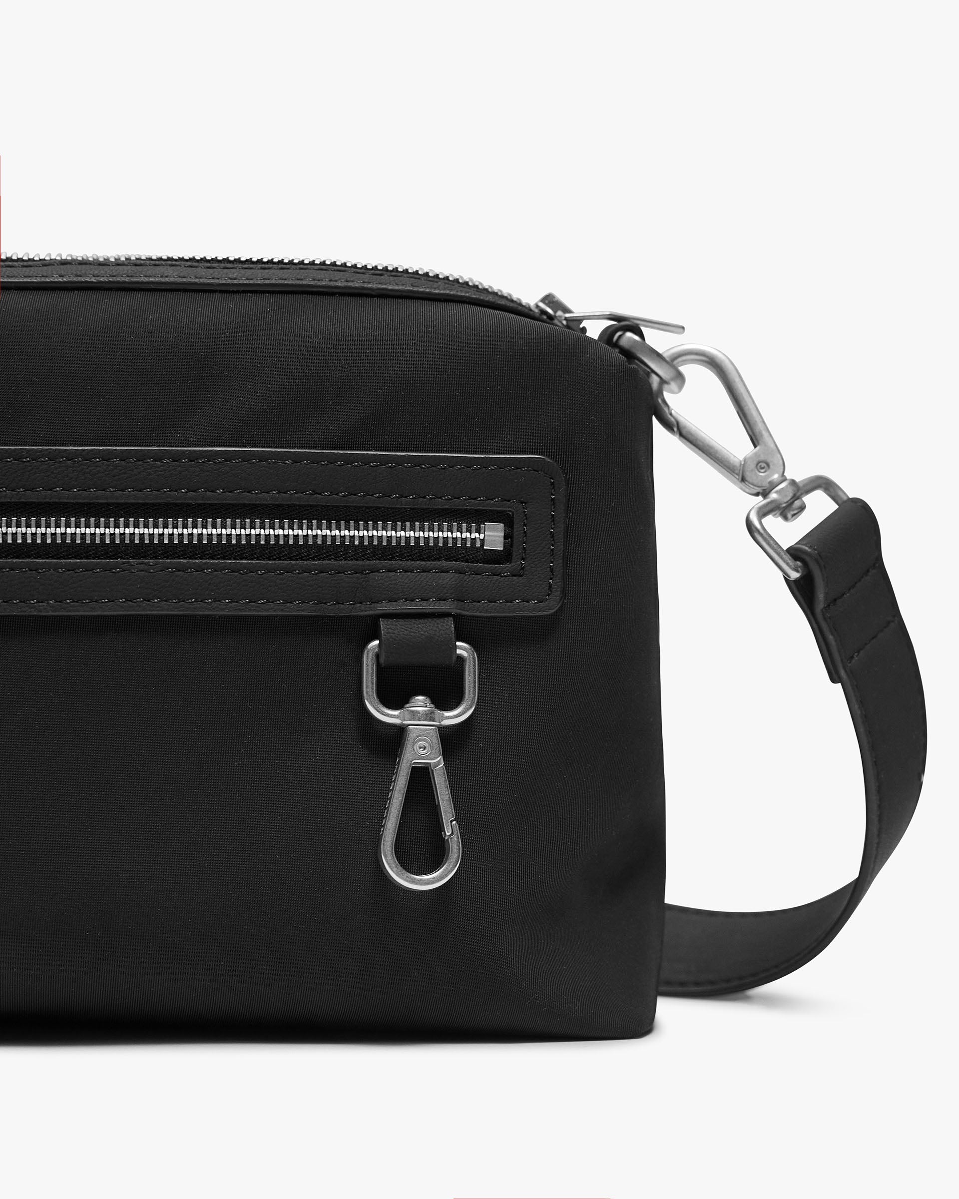 Nylon Messenger Bag - Black