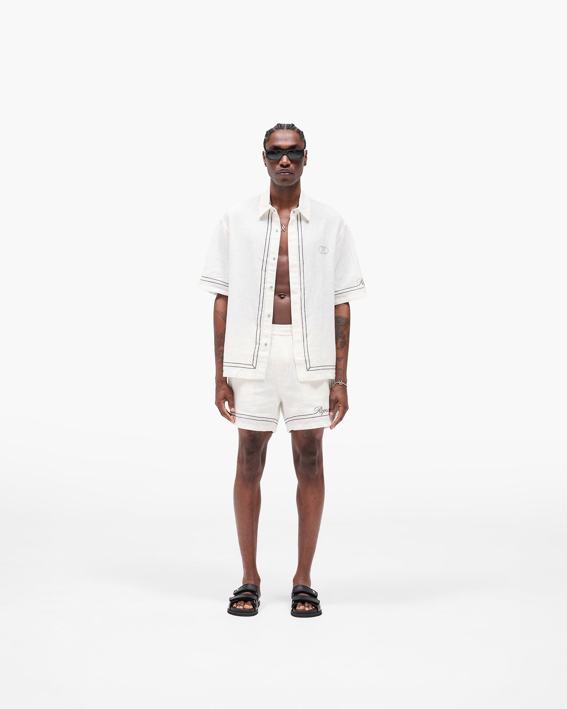 Border Shirt - Whisper White