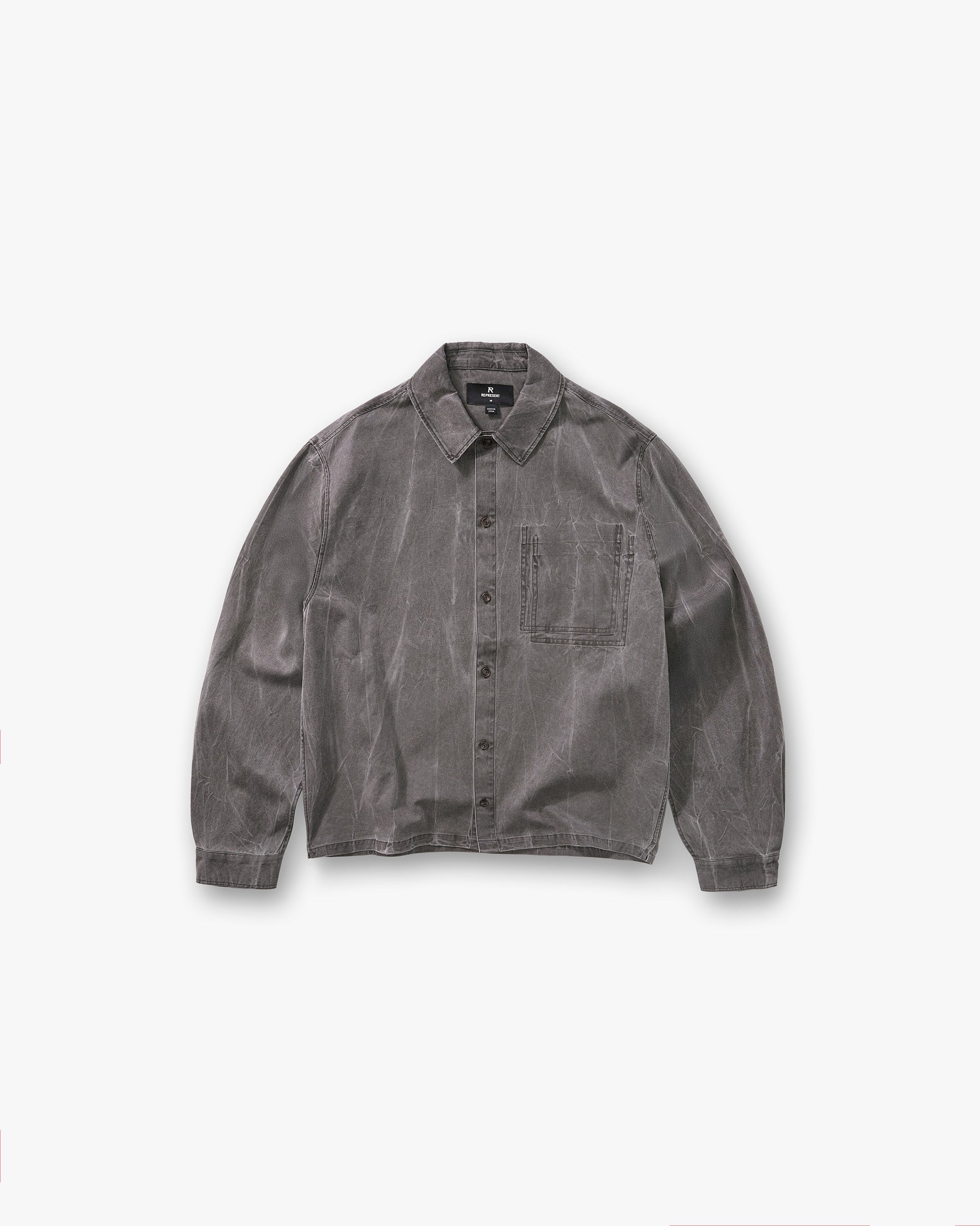 Washed Cotton Shirt - Jet Black