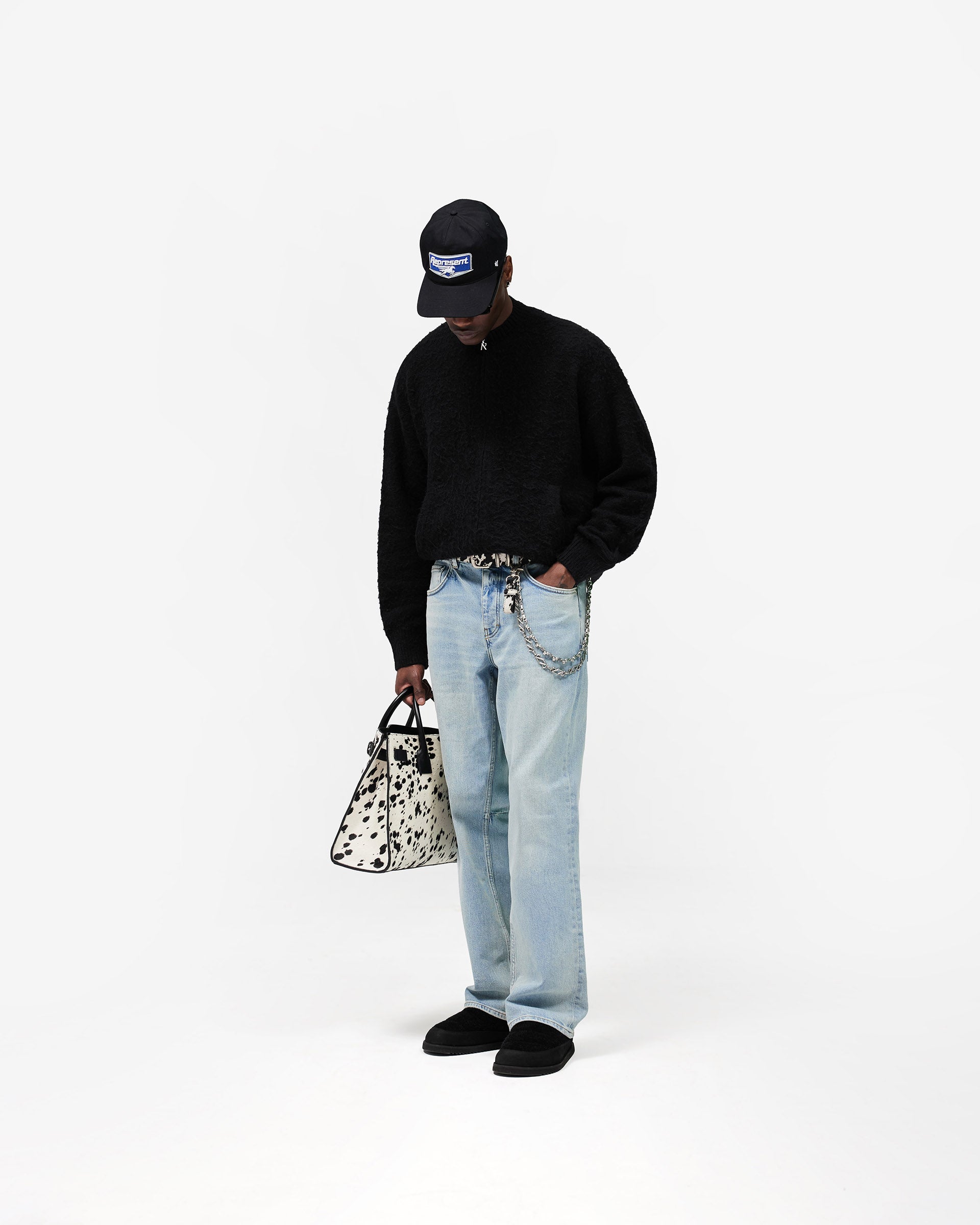 Knitted Bomber Jacket - Jet Black