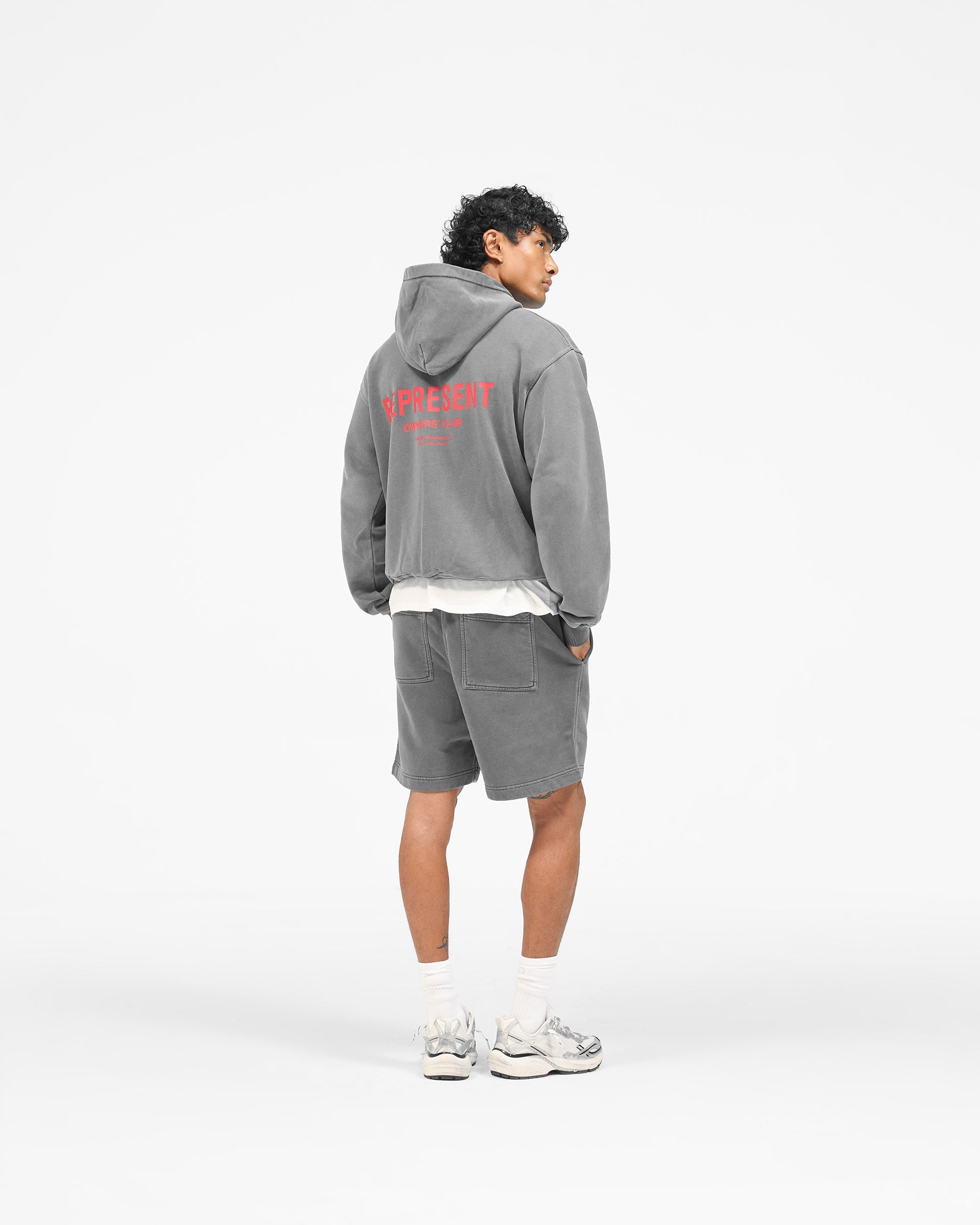 Represent Owners Club Zip Hoodie - Washed Black
