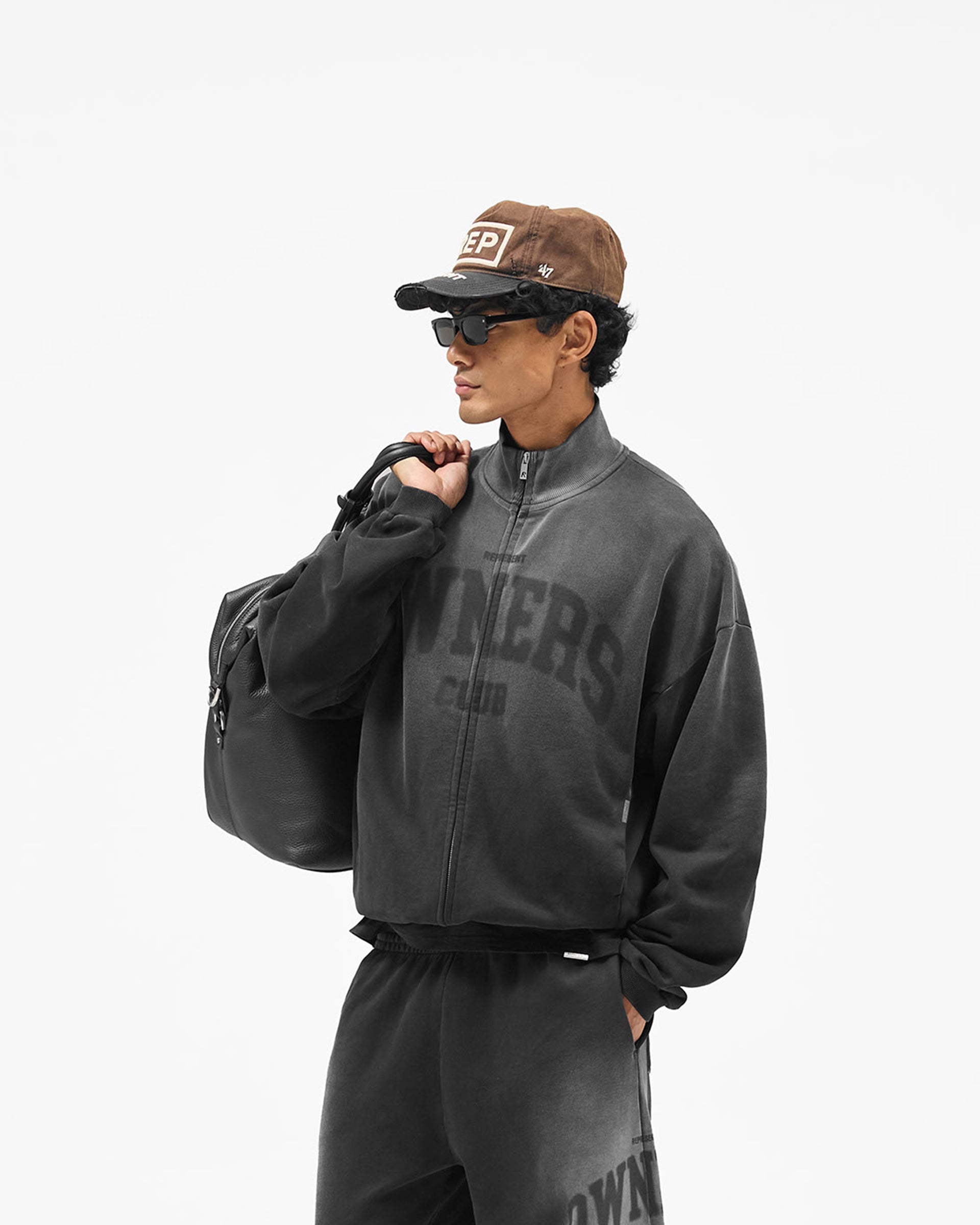Represent Owners Club Jersey Track Jacket - Weathered Black
