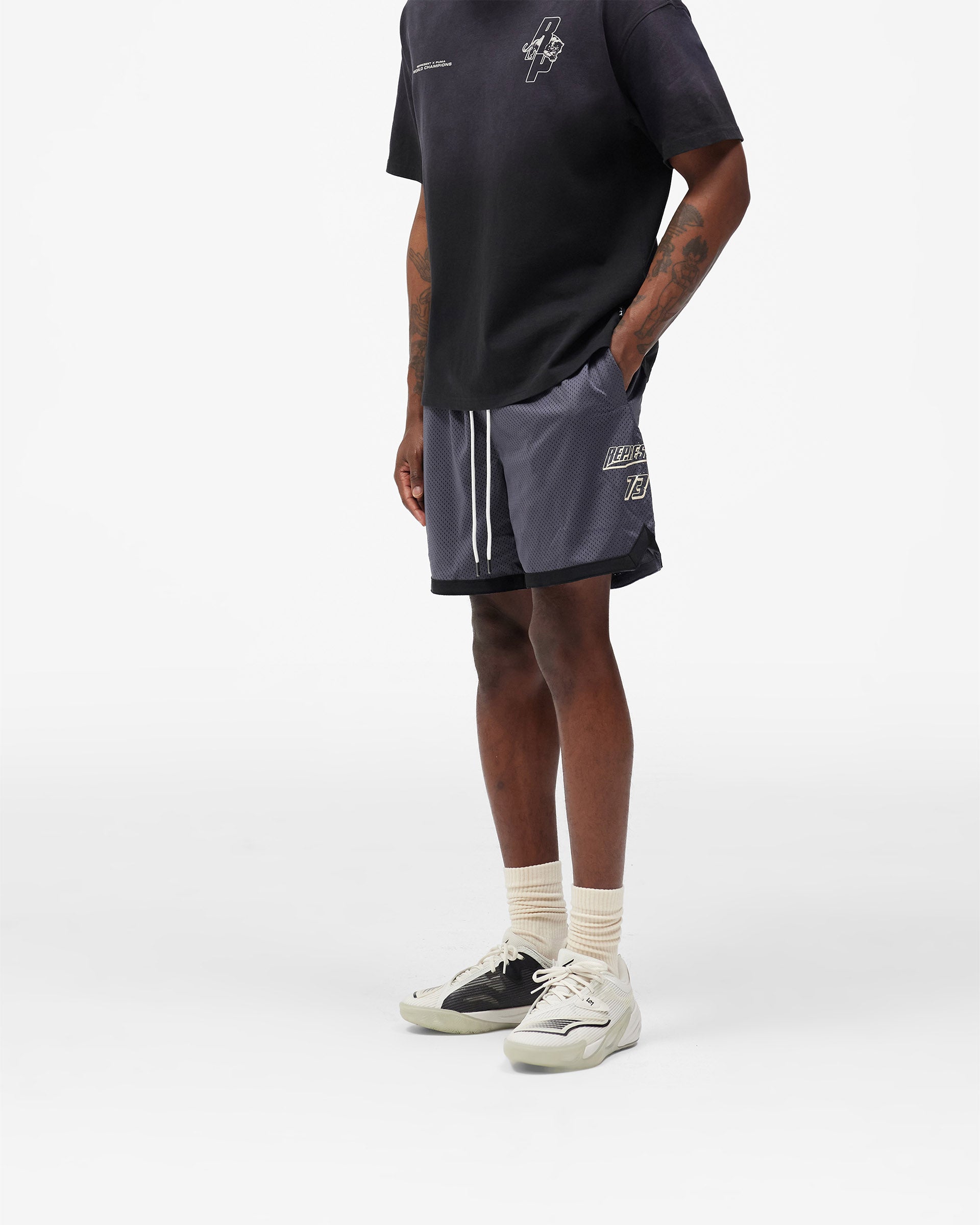 Represent X Puma Shorts - Galactic Grey