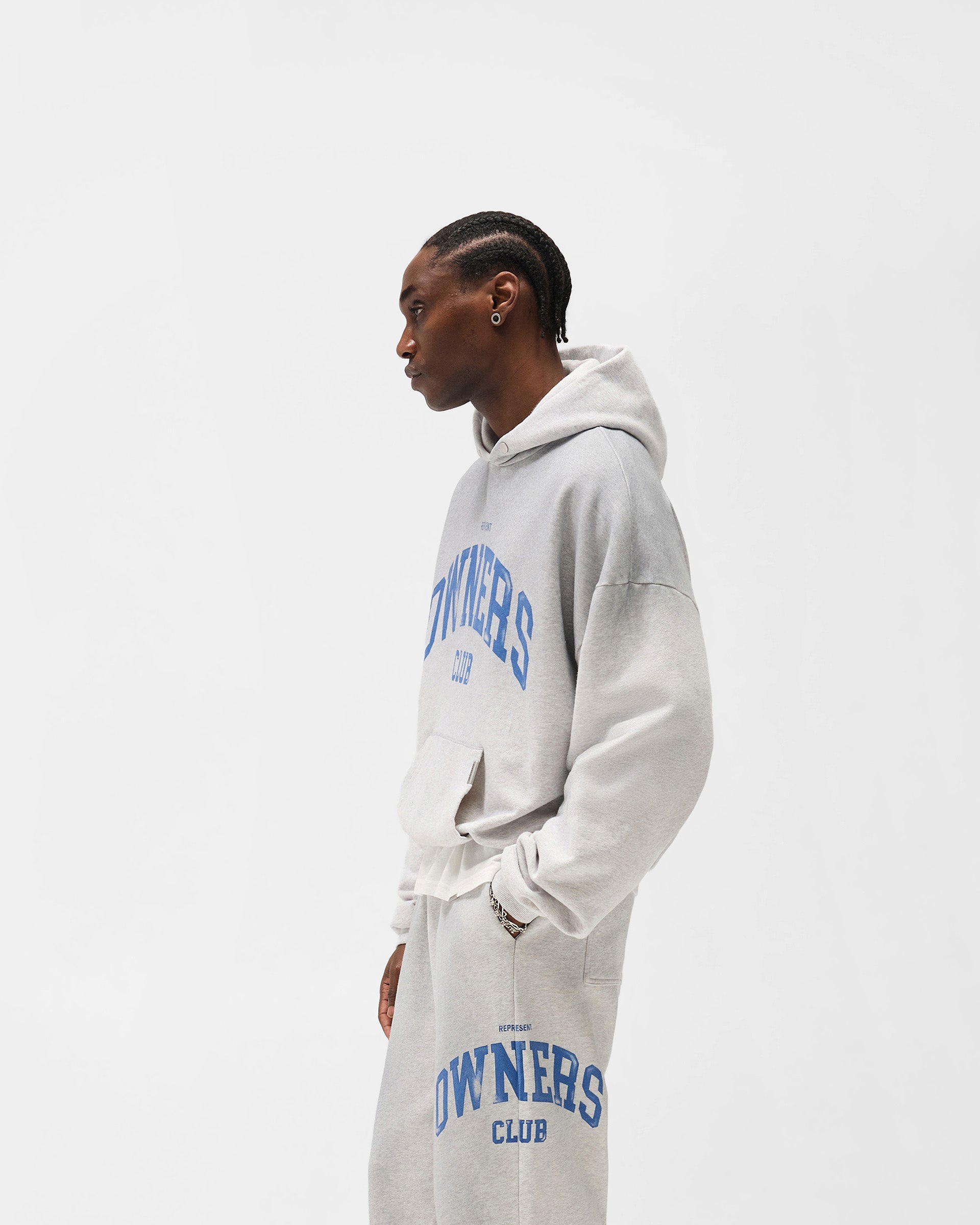 Represent Owners Club Hoodie - Sprayed Ice Grey Marl