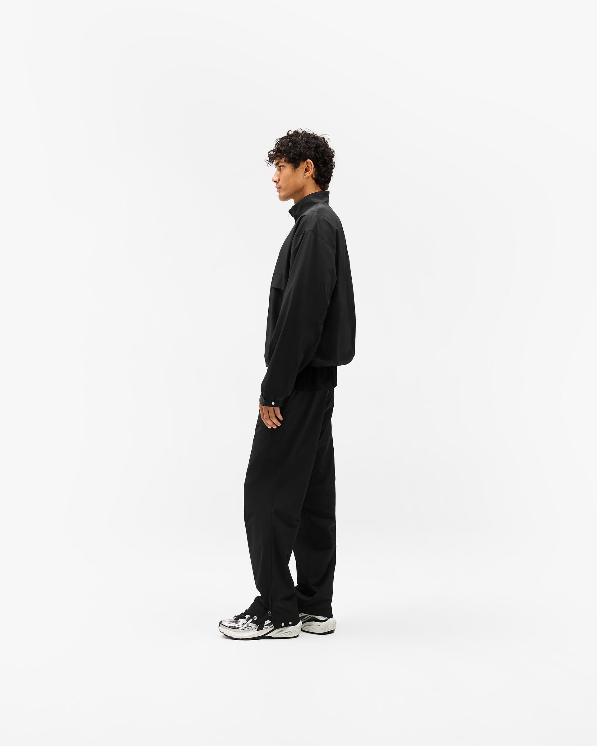 Initial Nylon Track Jacket - Black