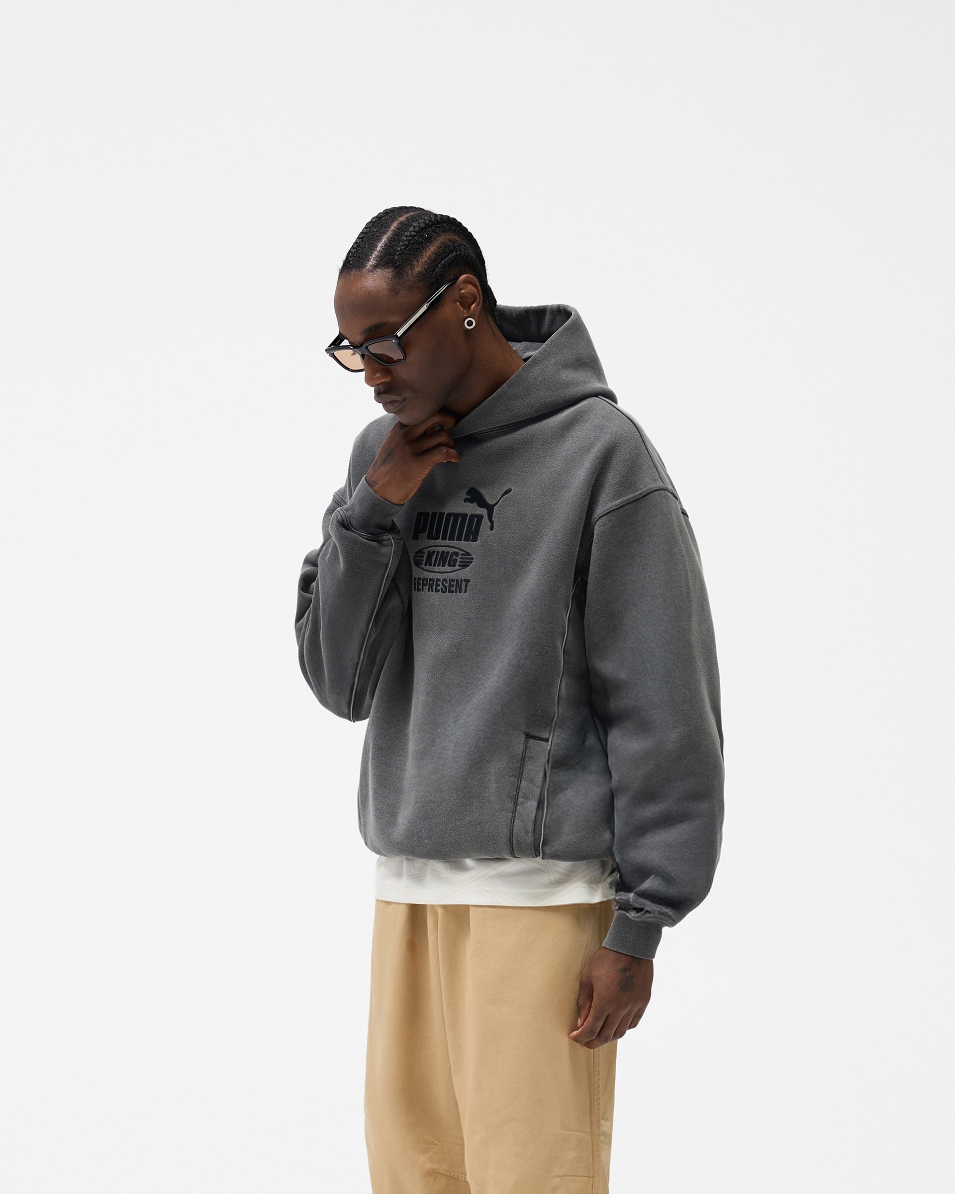 Represent X Puma Graphic Hoodie - Dark Grey
