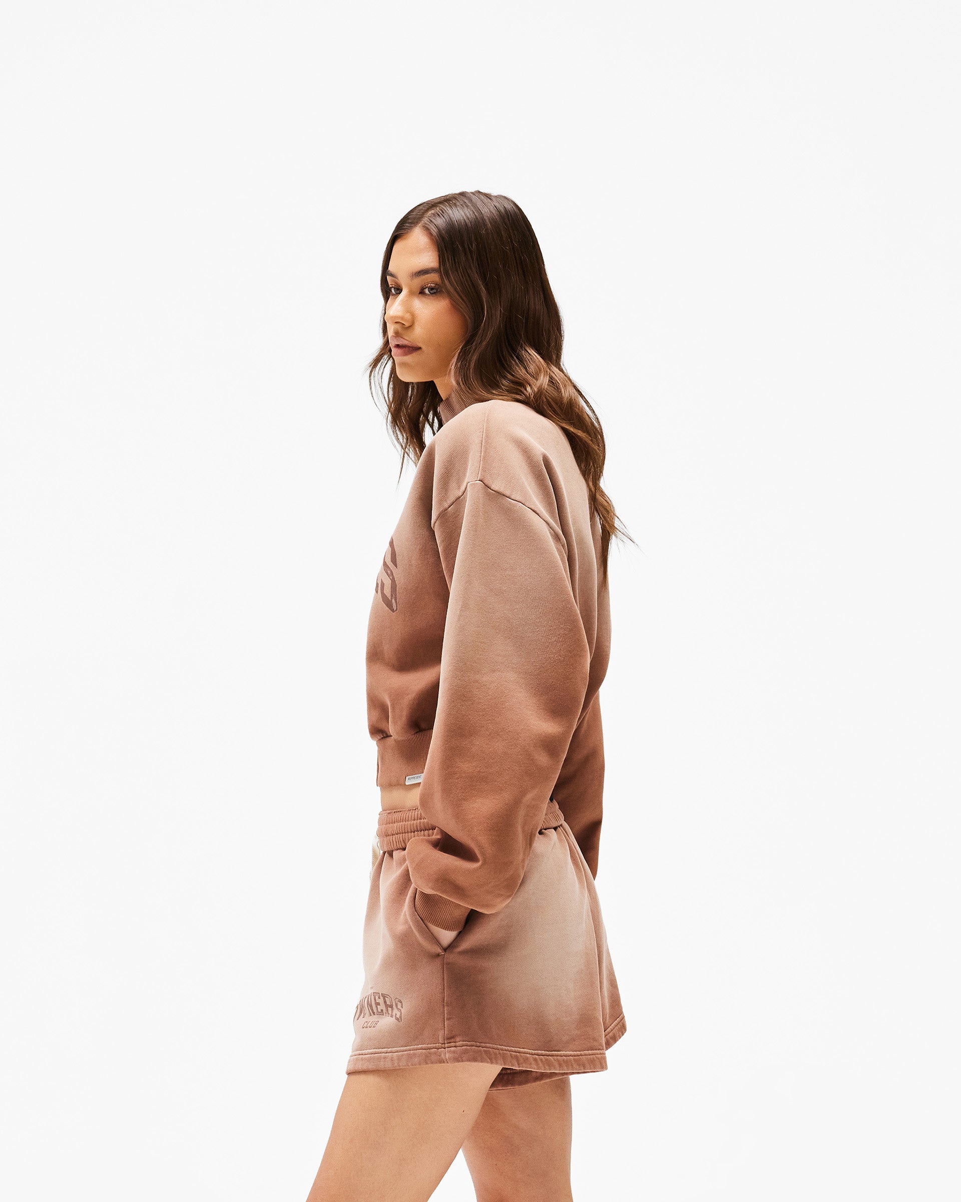 Represent Owners Club Zip Funnel Neck - Sienna