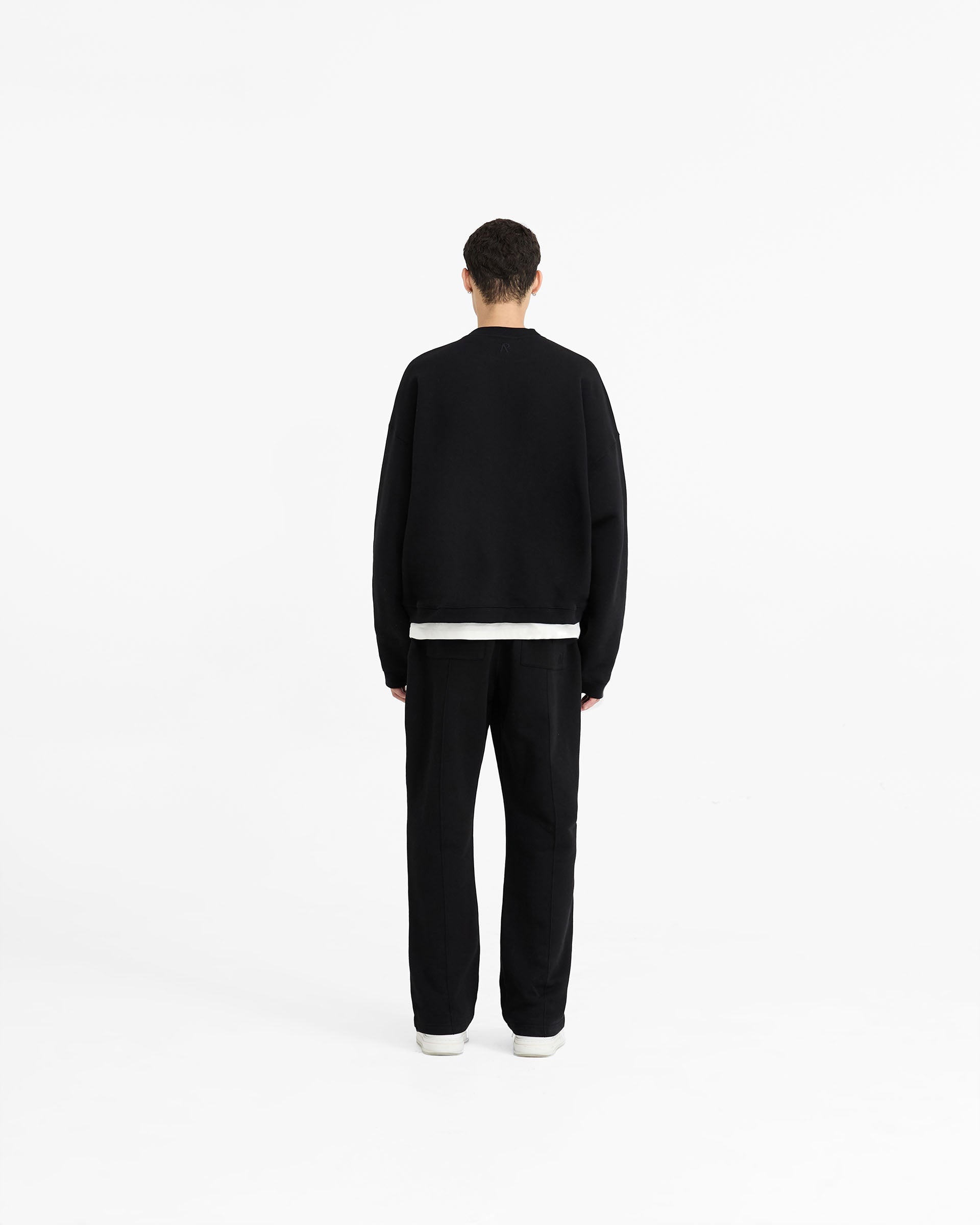Initial Boxy Sweater - Jet Black