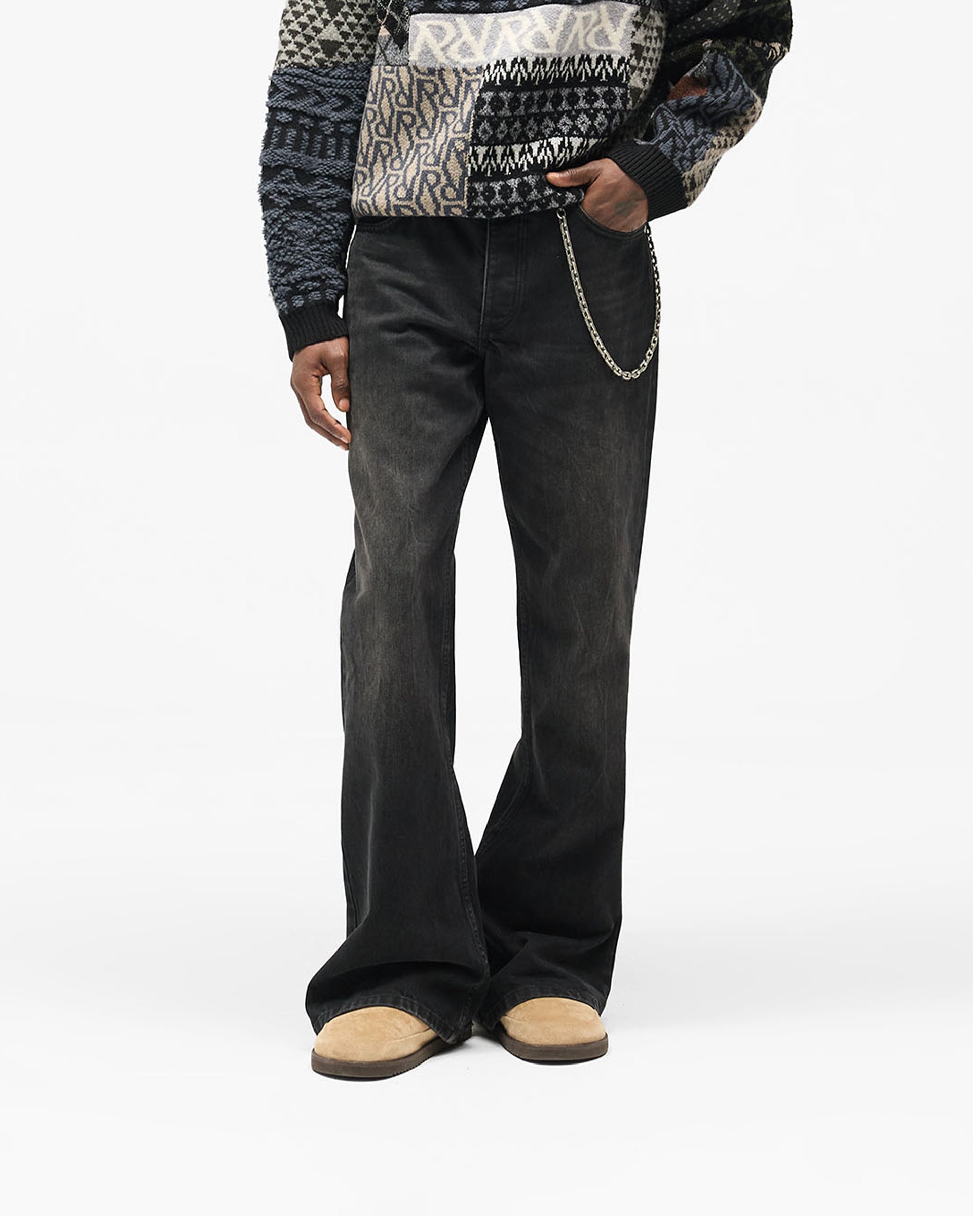 R6 Flare Denim - Black