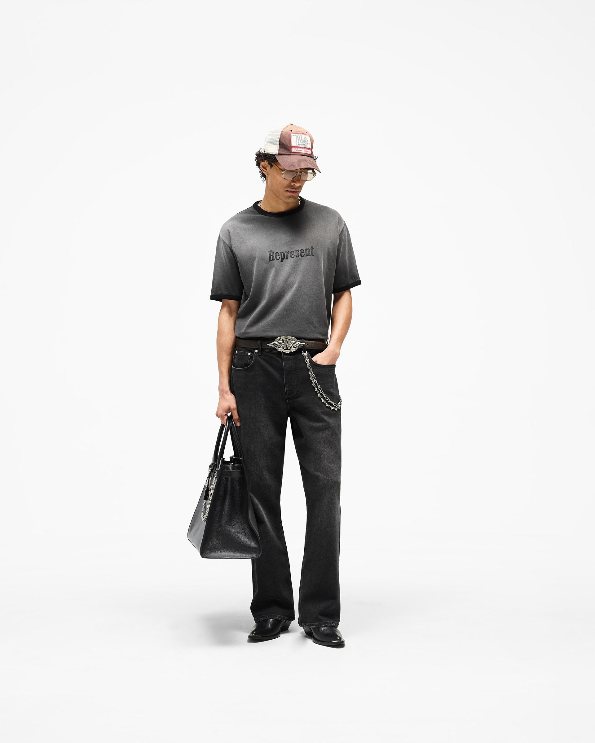 HTN XL Leather Bag - Black