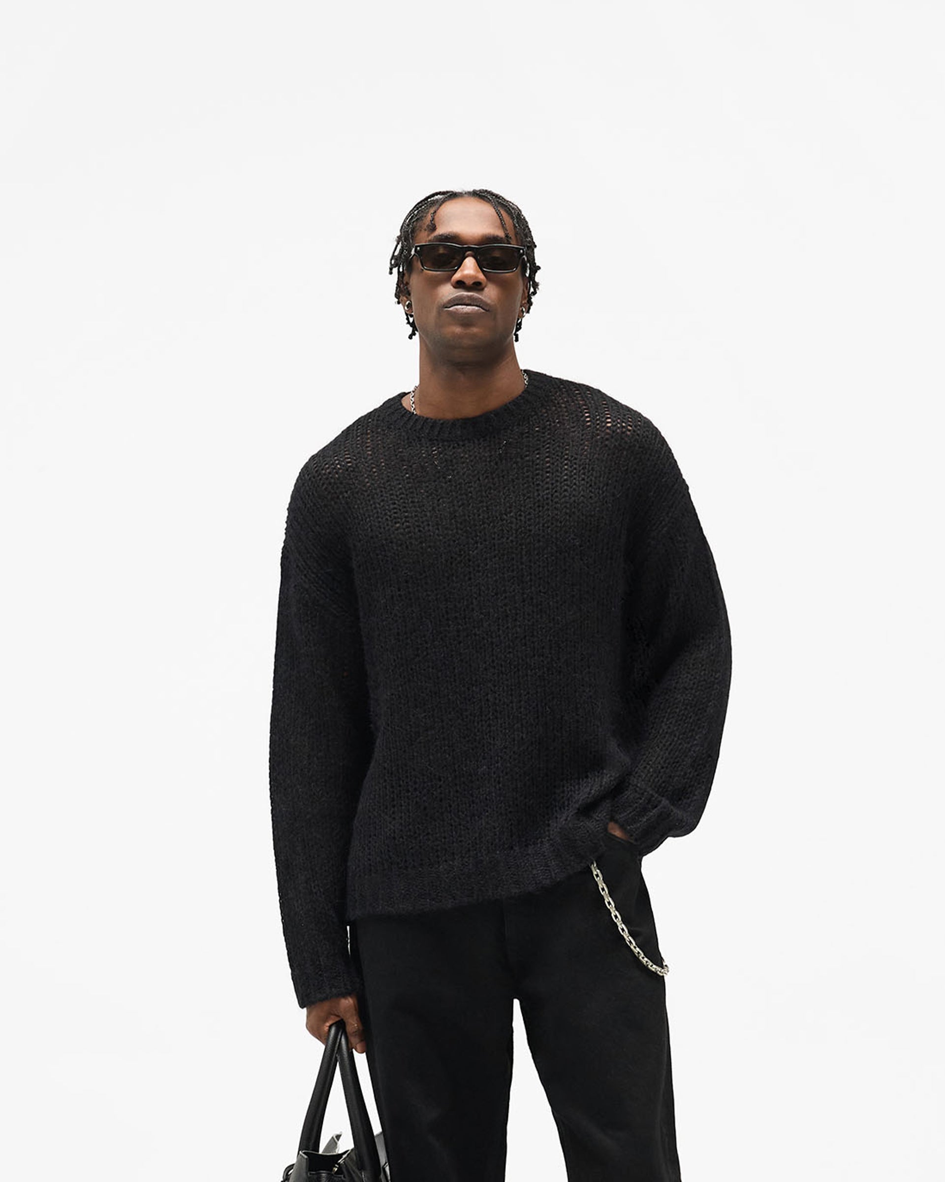 Reversible Fade Out Knit - Jet Black