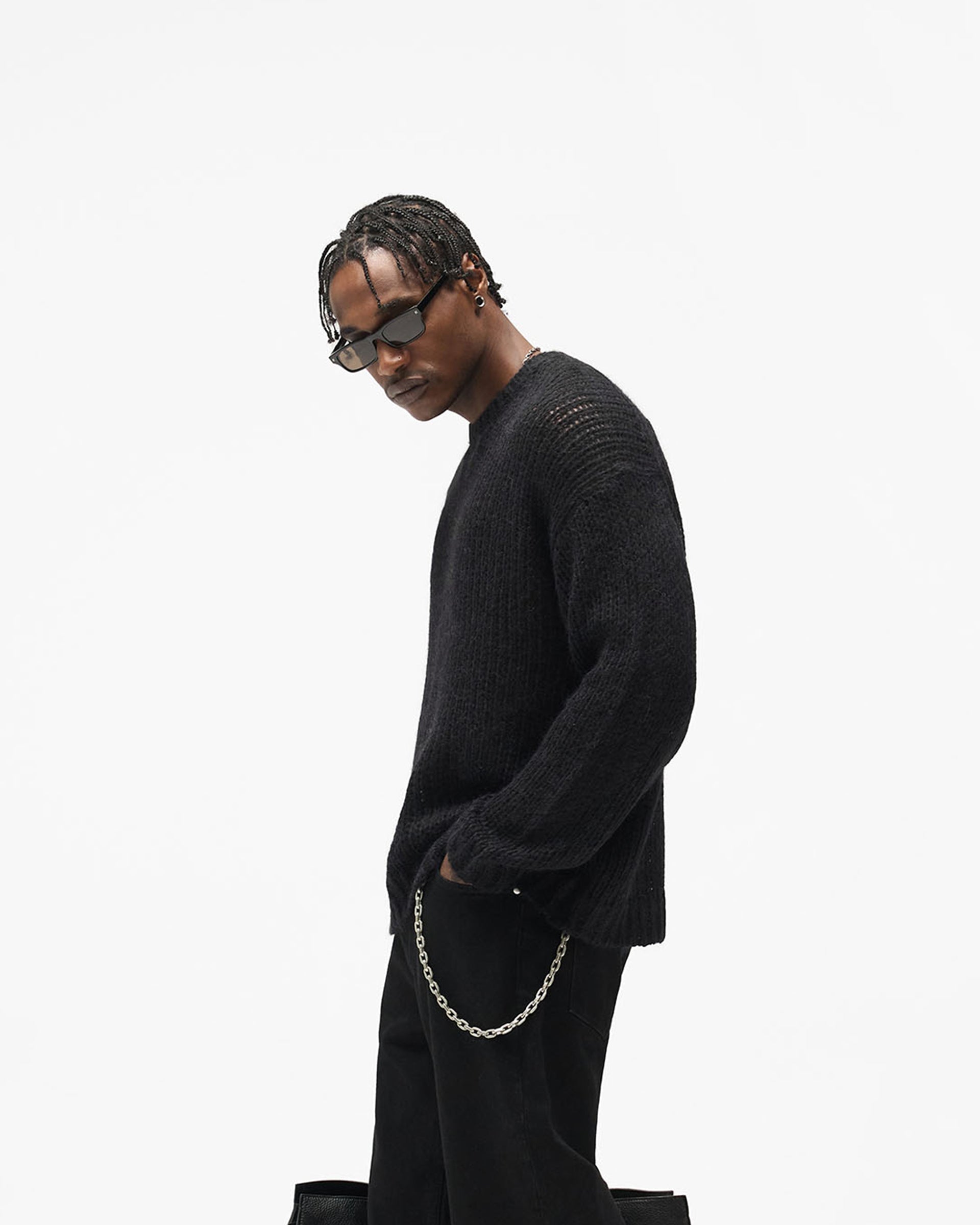 Reversible Fade Out Knit - Jet Black