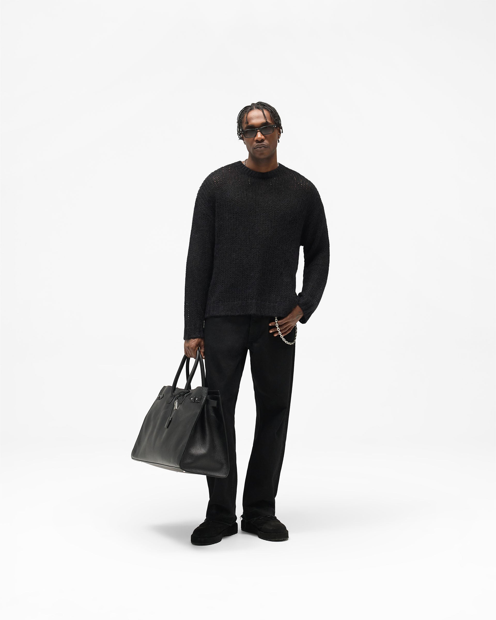 Reversible Fade Out Knit - Jet Black