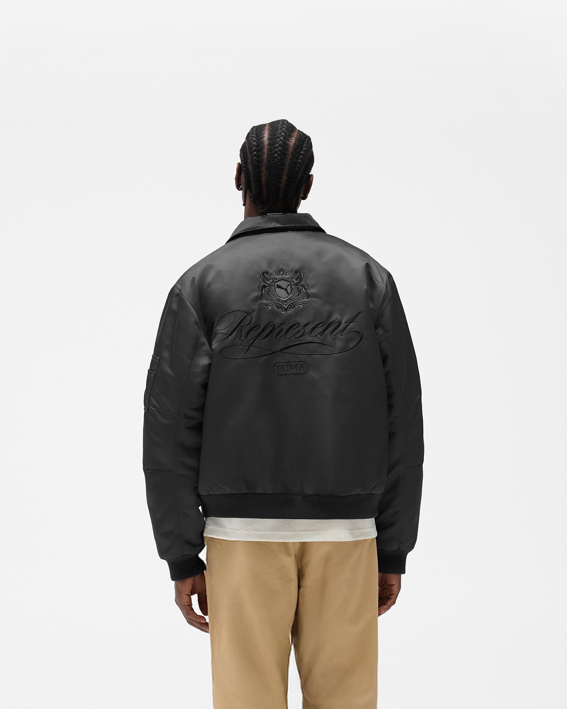 Represent X Puma Bomber - Dark Grey