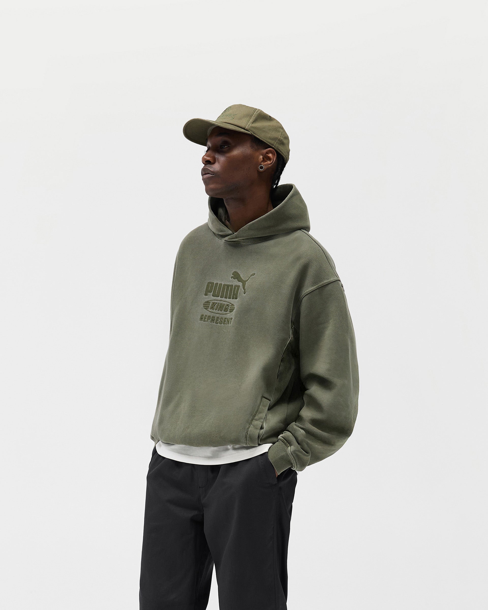 Represent X Puma Graphic Hoodie - Night Pine