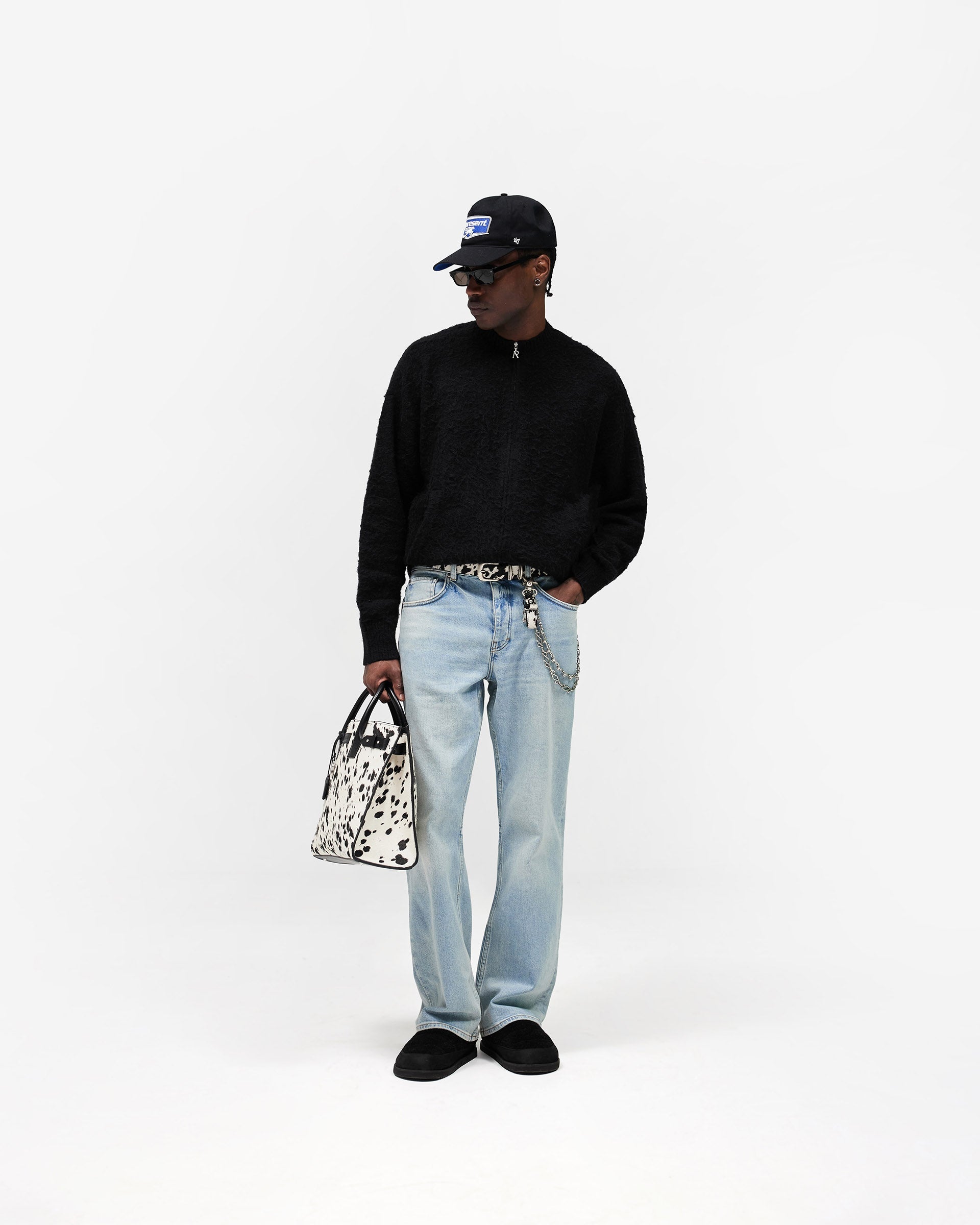 Knitted Bomber Jacket - Jet Black