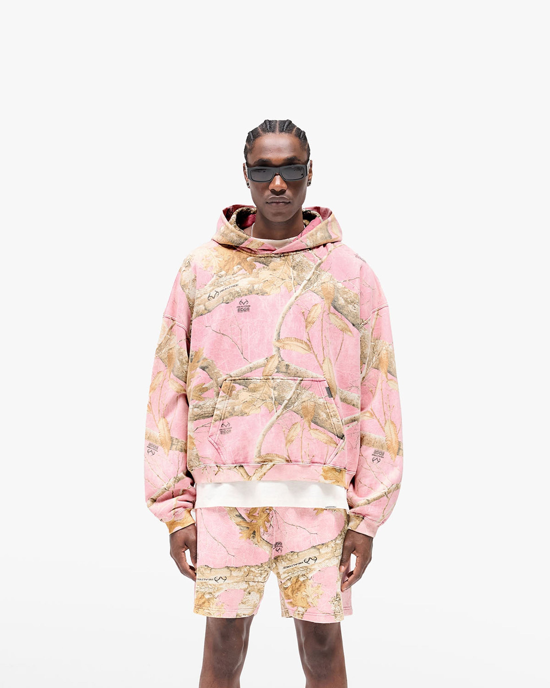 Realtree® Boxy Hoodie - Washed Pink Camo