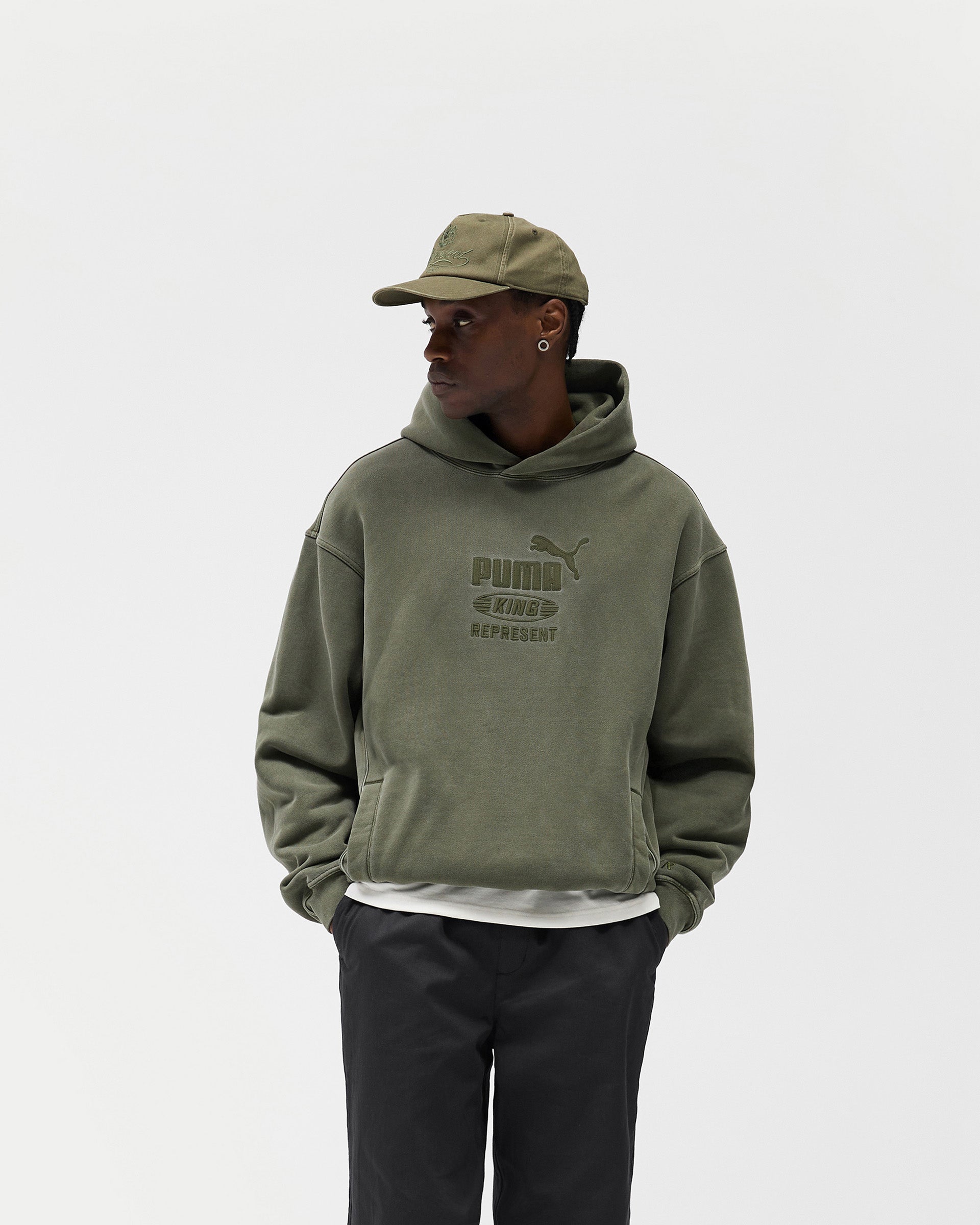 Represent X Puma Graphic Hoodie - Night Pine