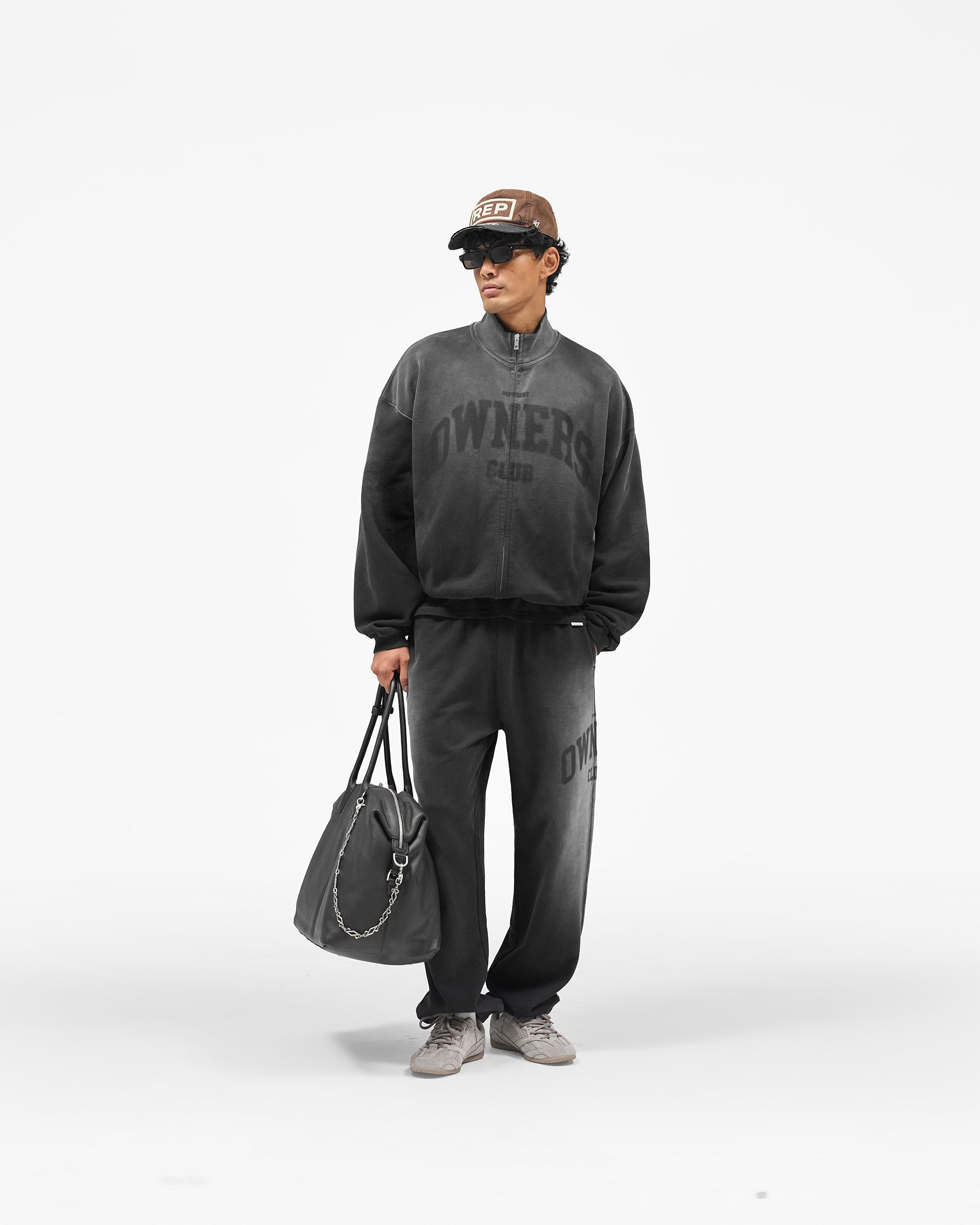 Represent Owners Club Jersey Track Jacket - Weathered Black
