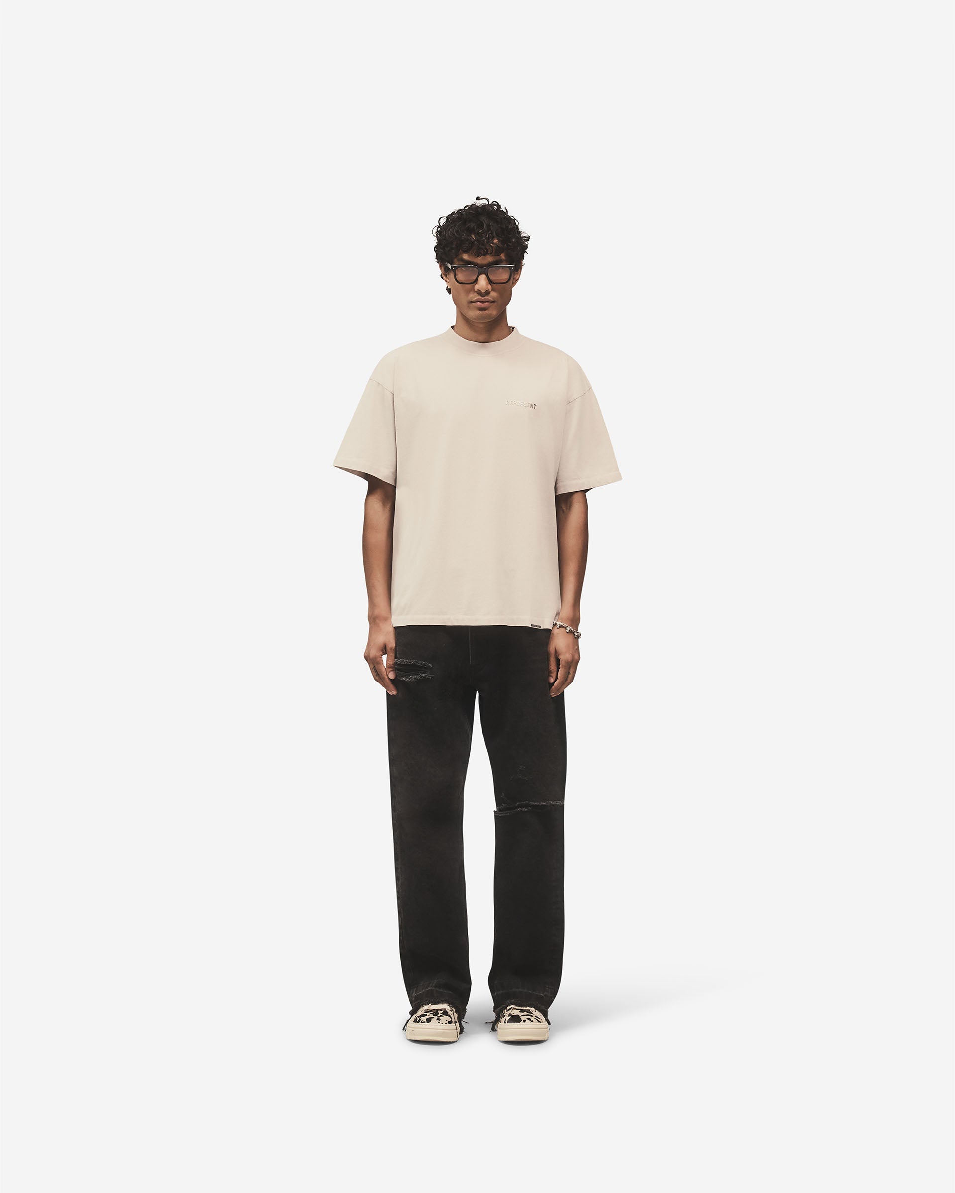 Metal Block Logo T-Shirt - Concrete