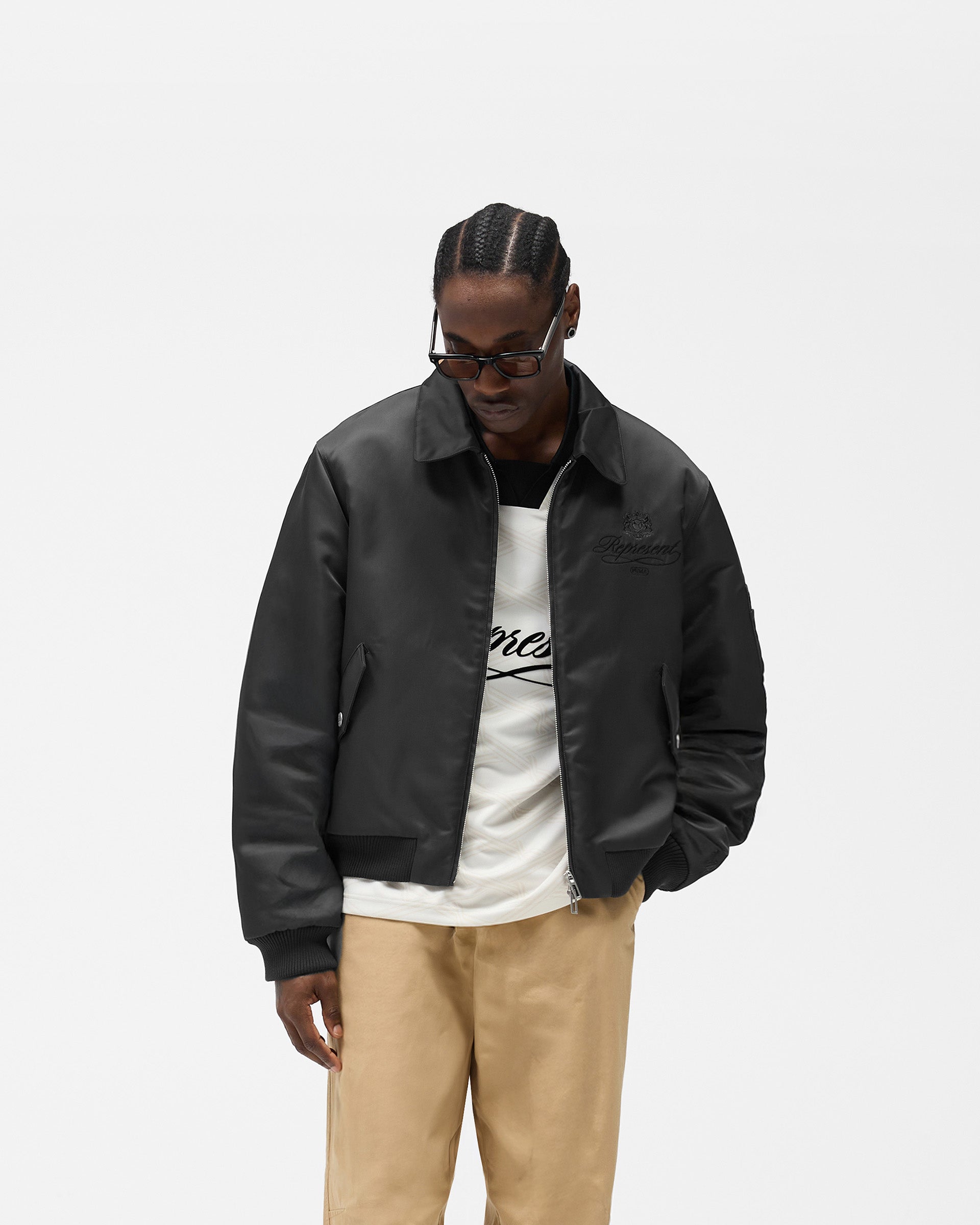 Represent X Puma Bomber - Dark Grey