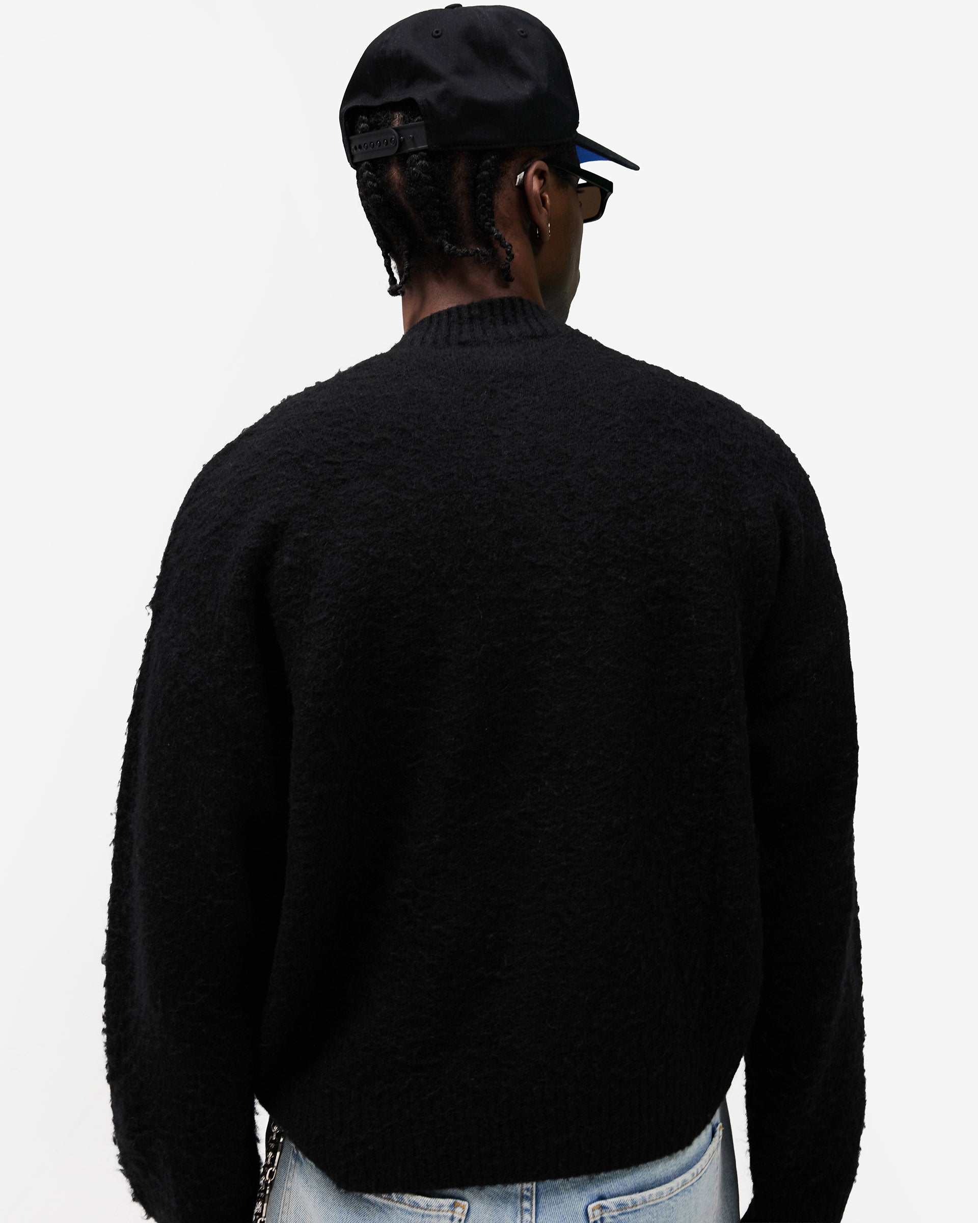 Knitted Bomber Jacket - Jet Black