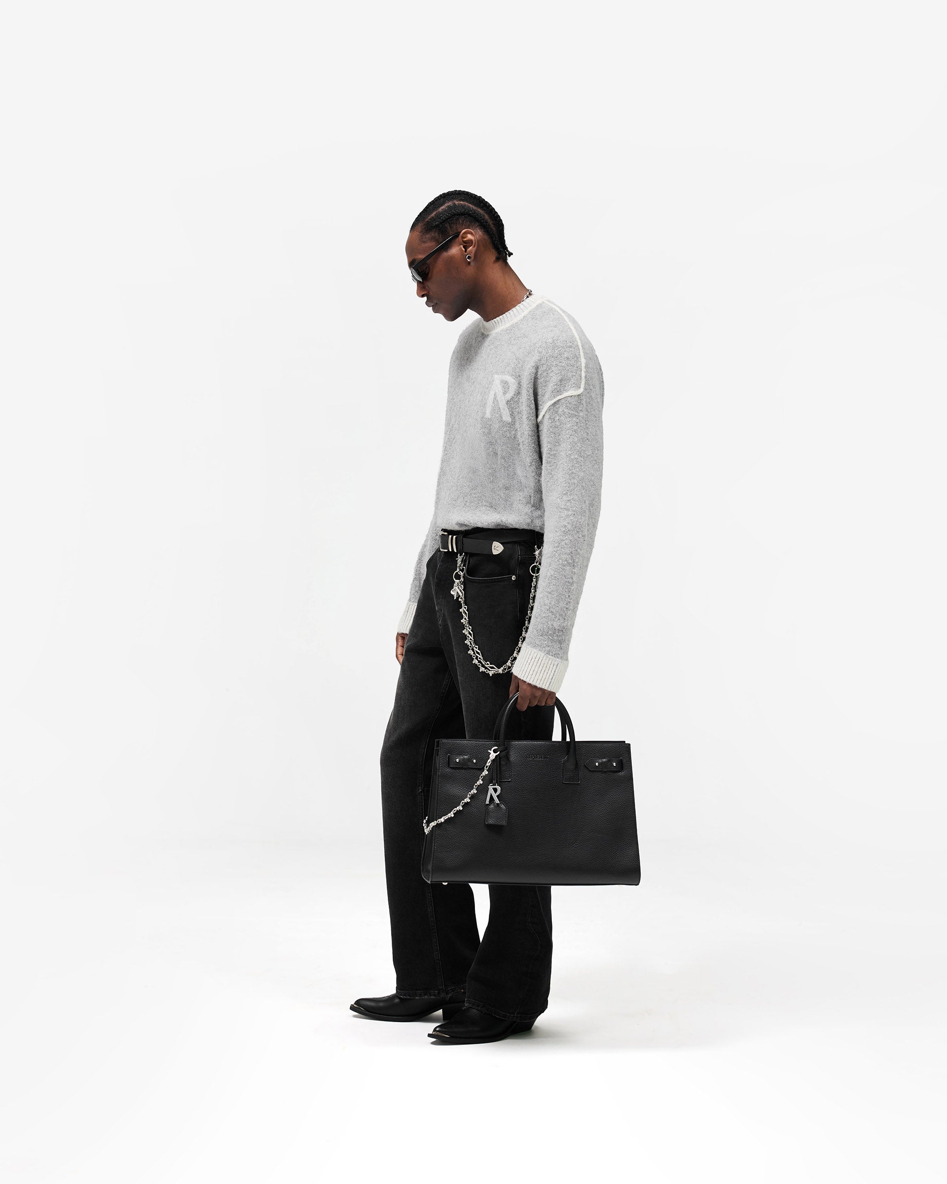 Kick Flare Denim - Aged Black