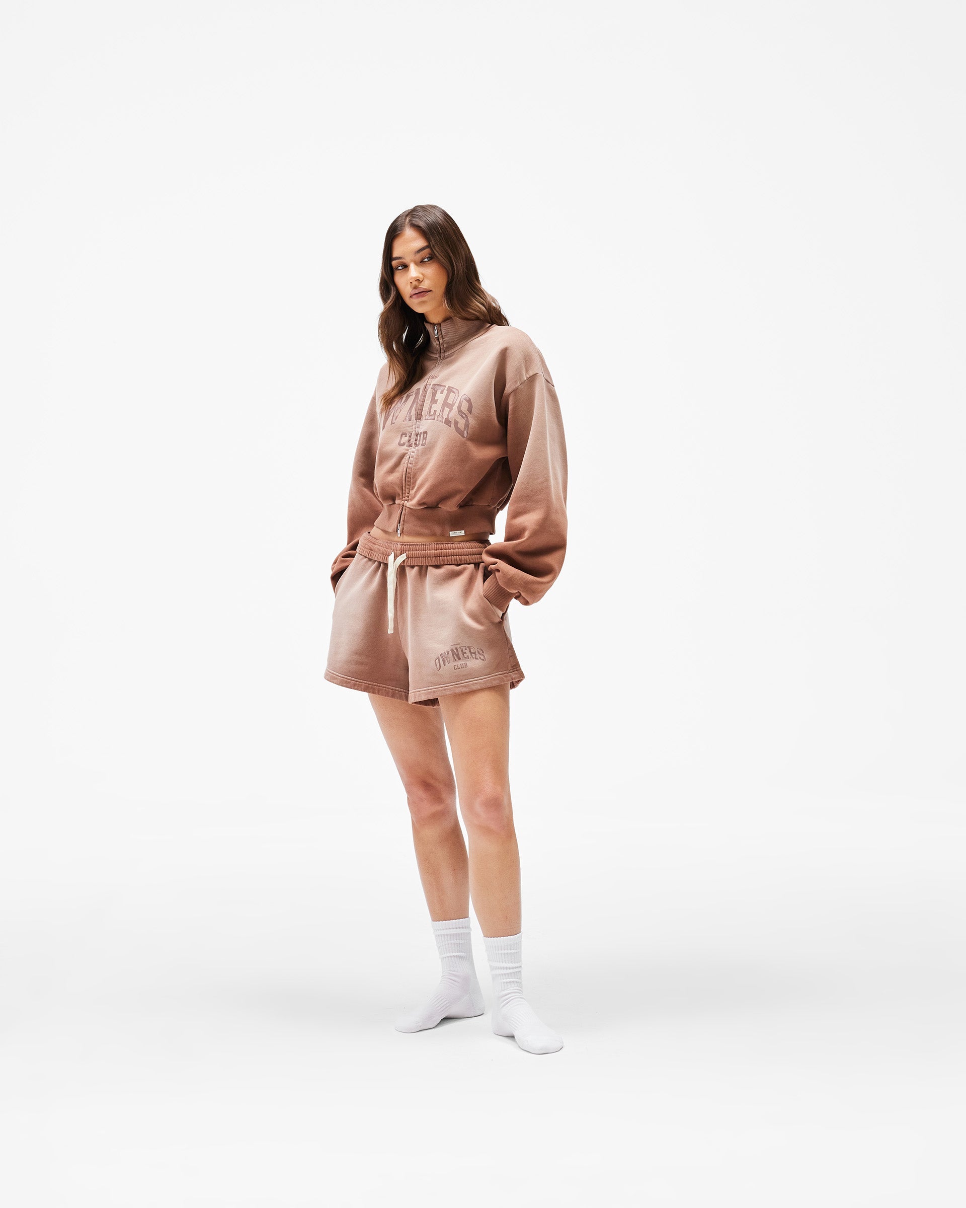 Represent Owners Club Zip Funnel Neck - Sienna