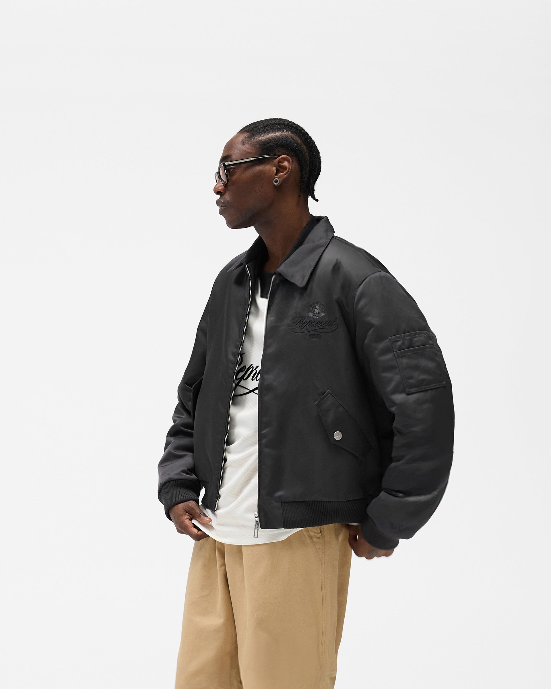 Represent X Puma Bomber - Dark Grey