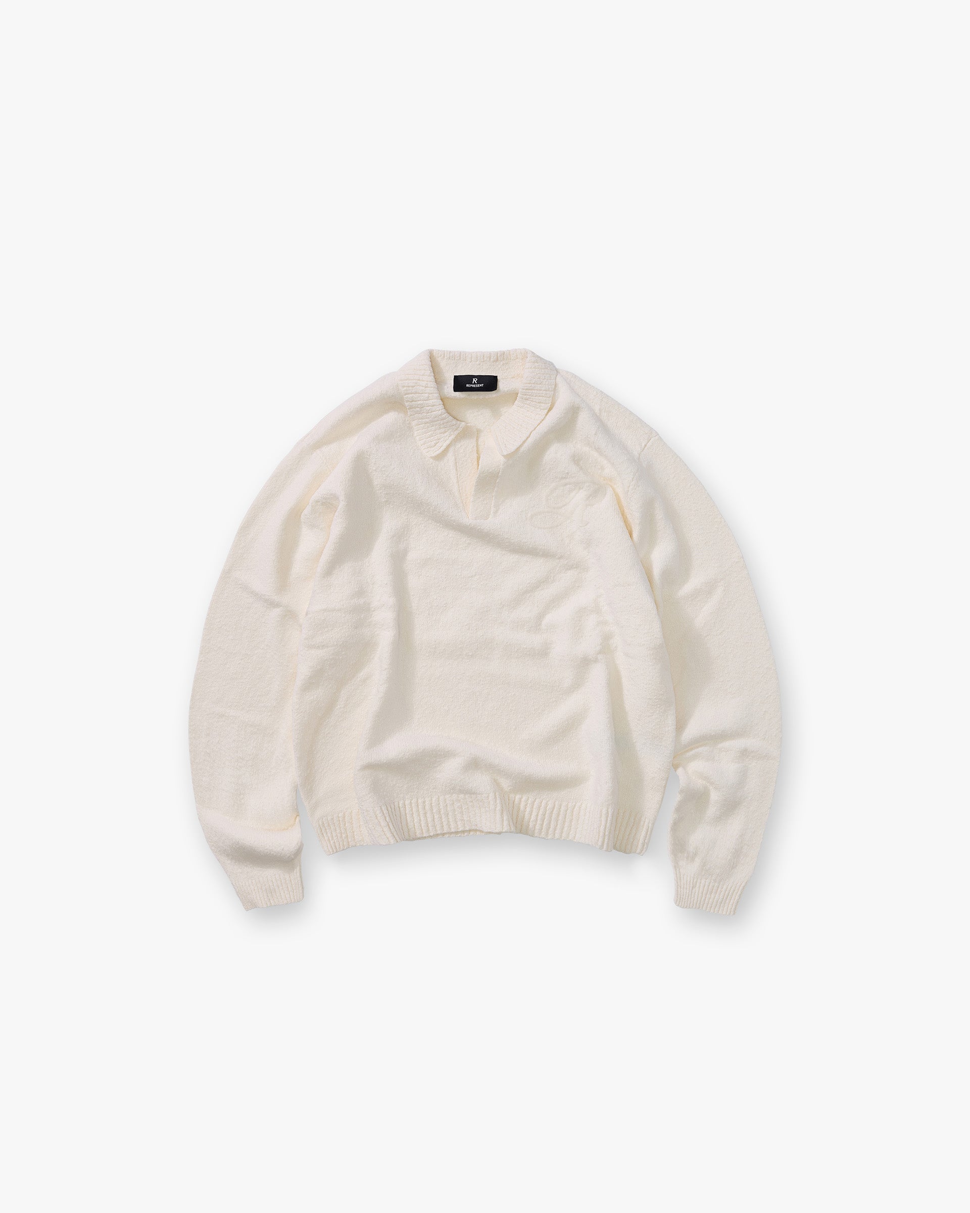 Knitted Polo - Aged White