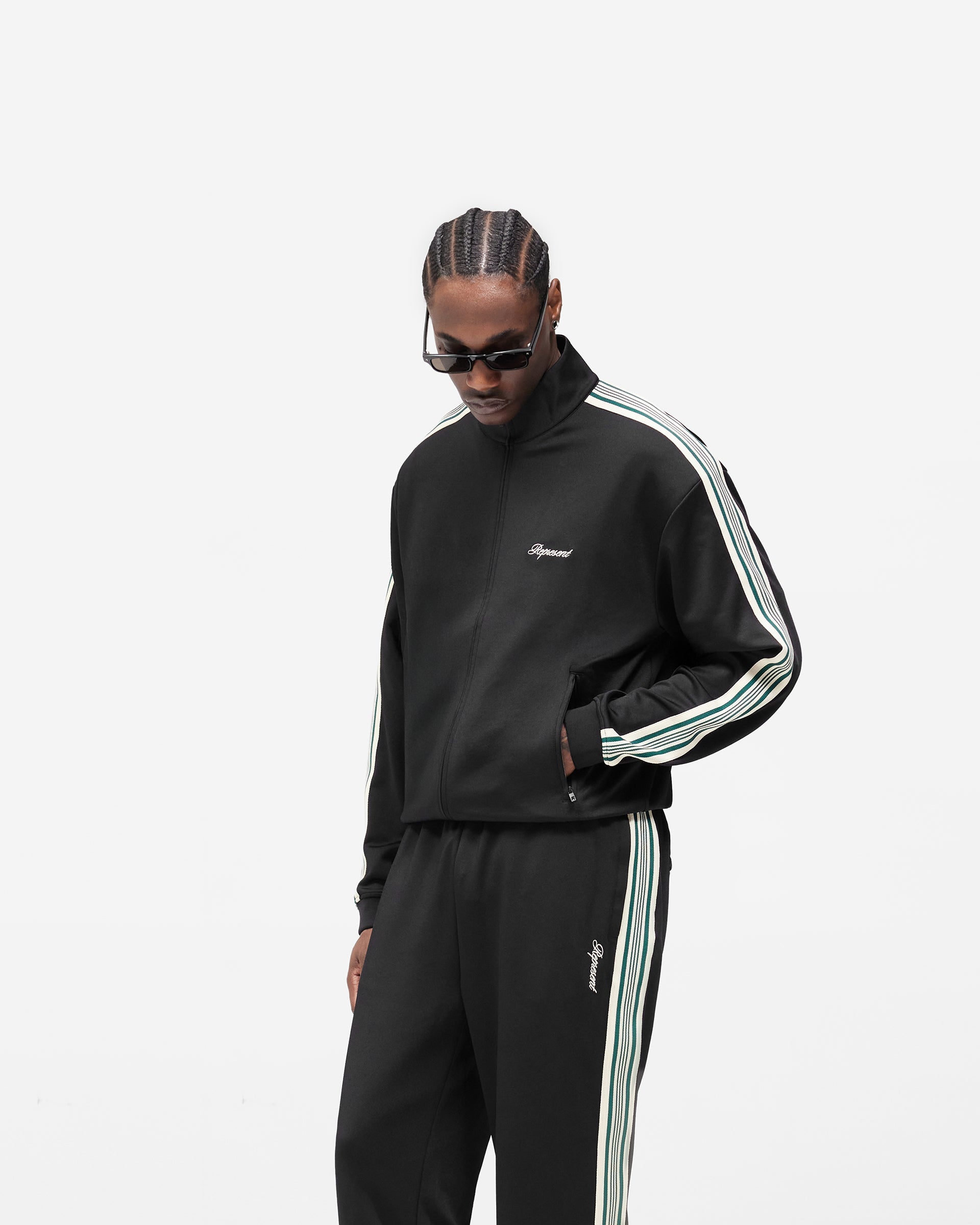 Taped Track Jacket - Jet Black