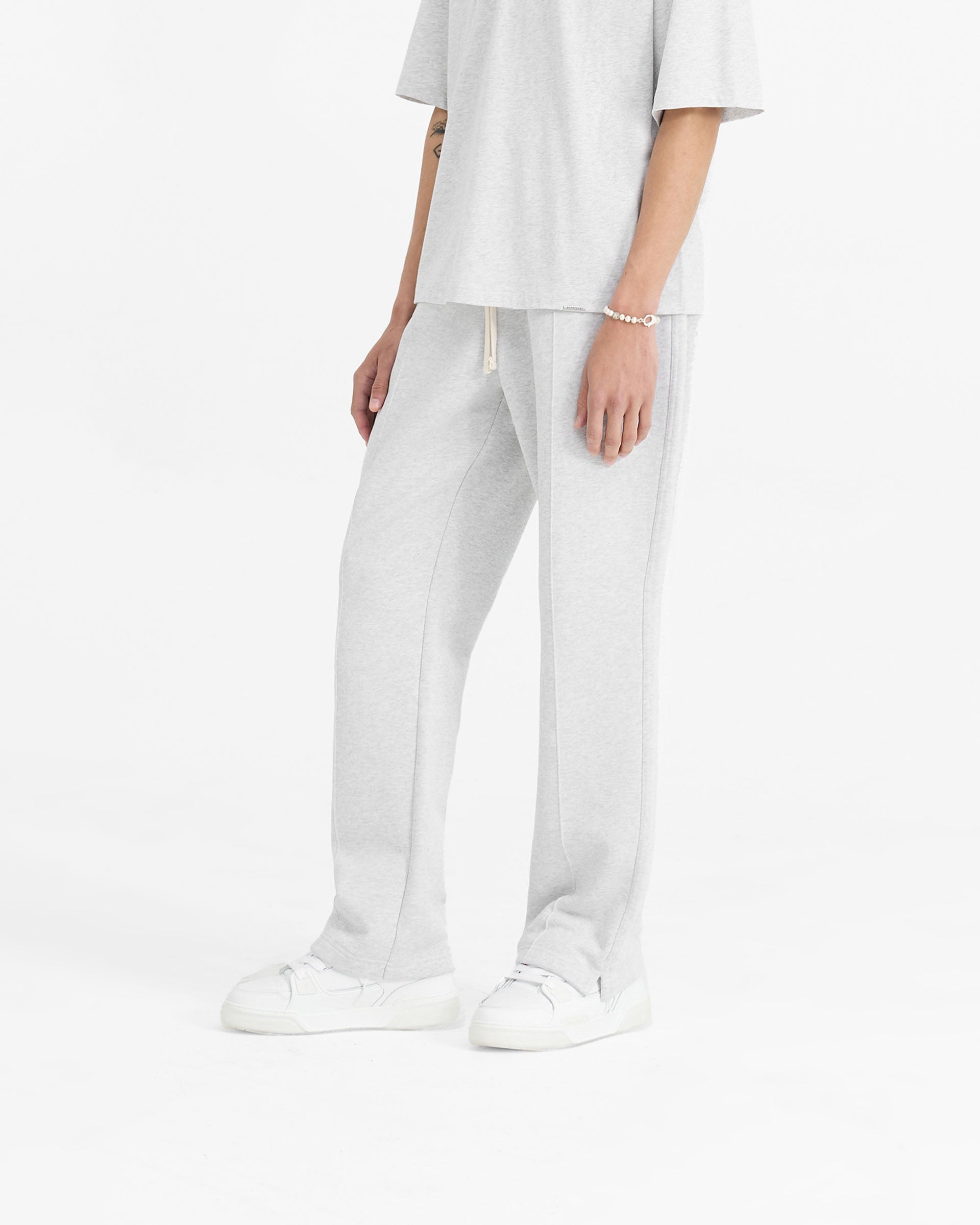 Initial Straight Leg Sweatpants - Ice Grey Marl