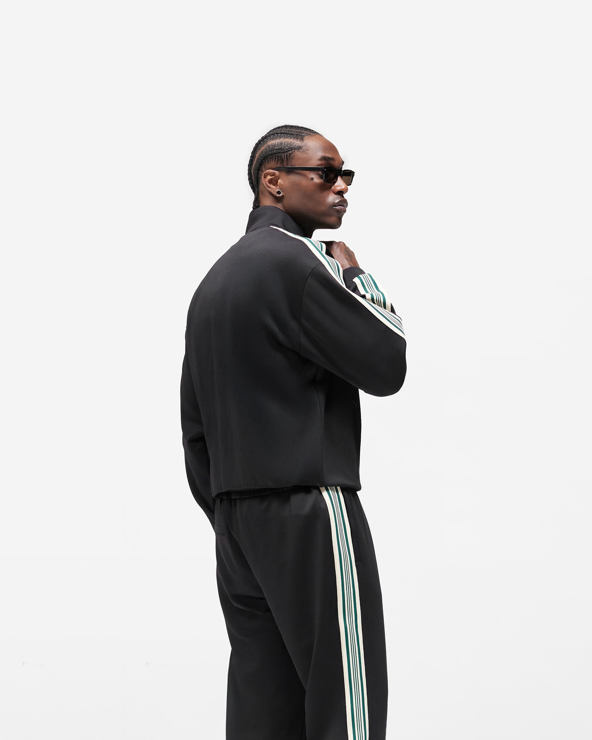 Taped Track Jacket - Jet Black