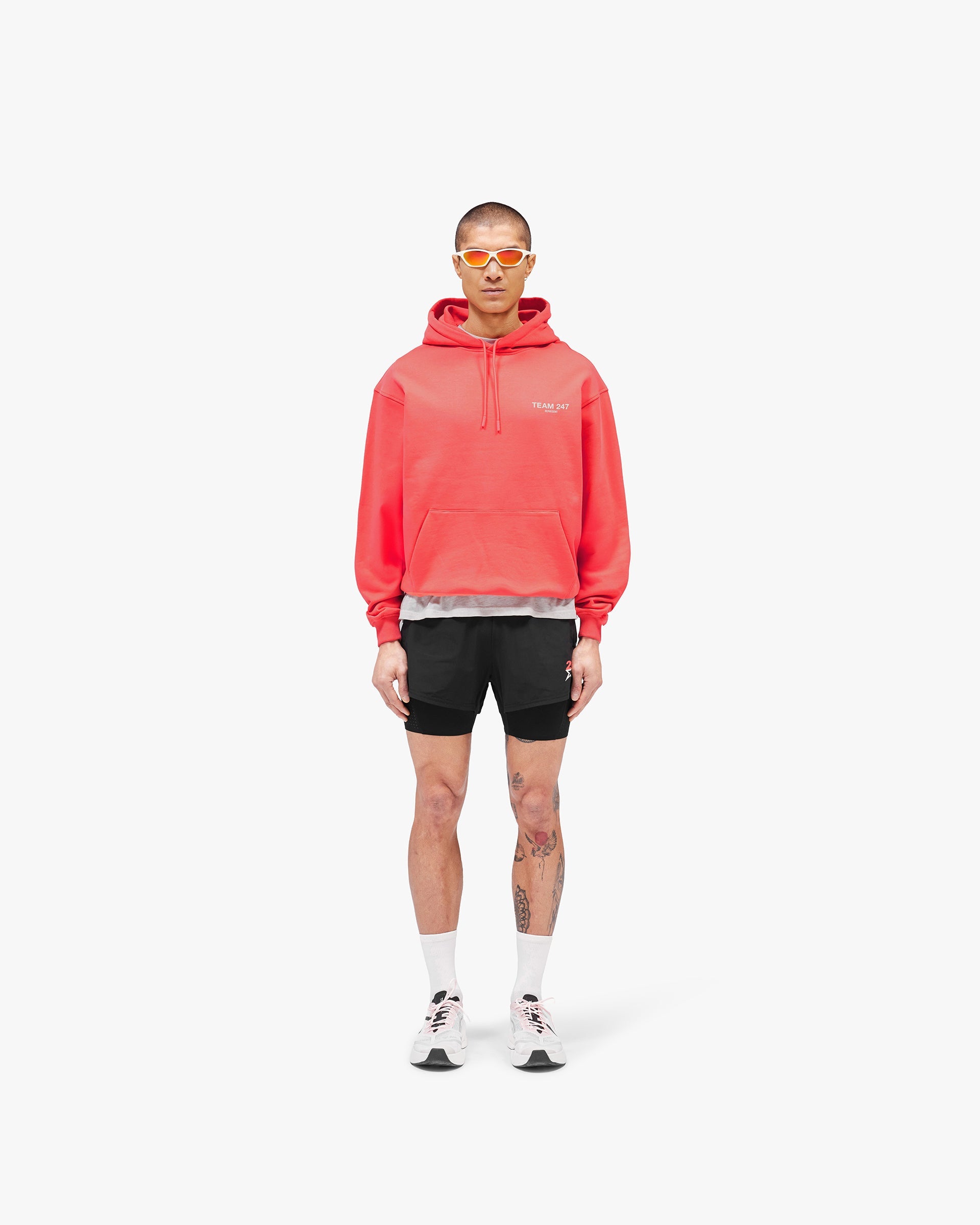Team 247 Oversized Hoodie - Racing Red