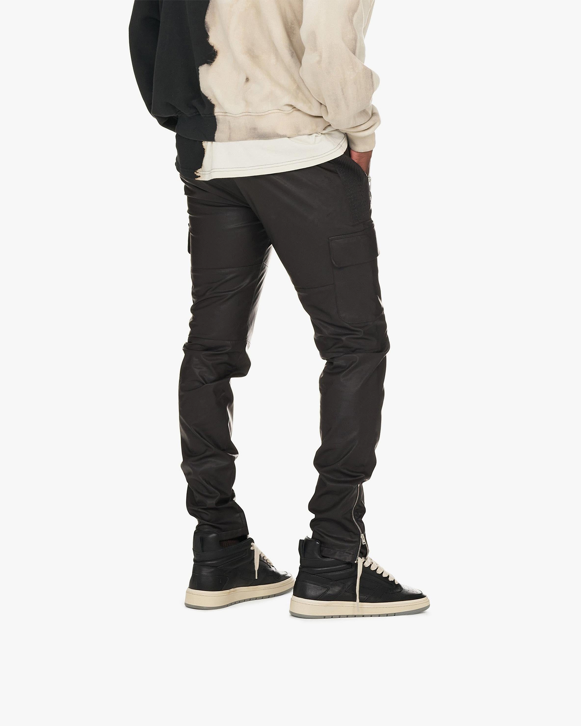 Leather Military Pant - Brown