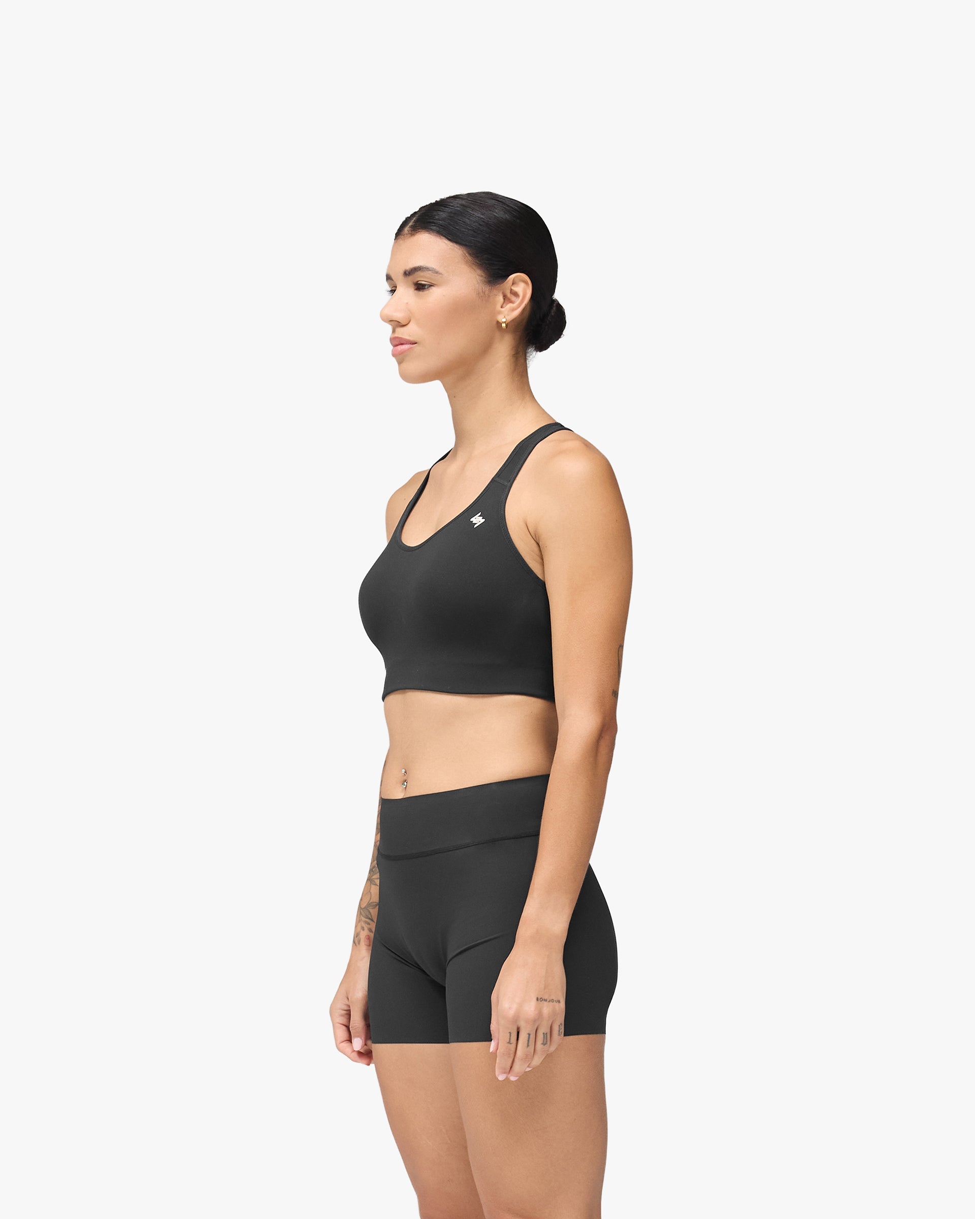 247 On A Mission High Support Sports Bra - Jet Black