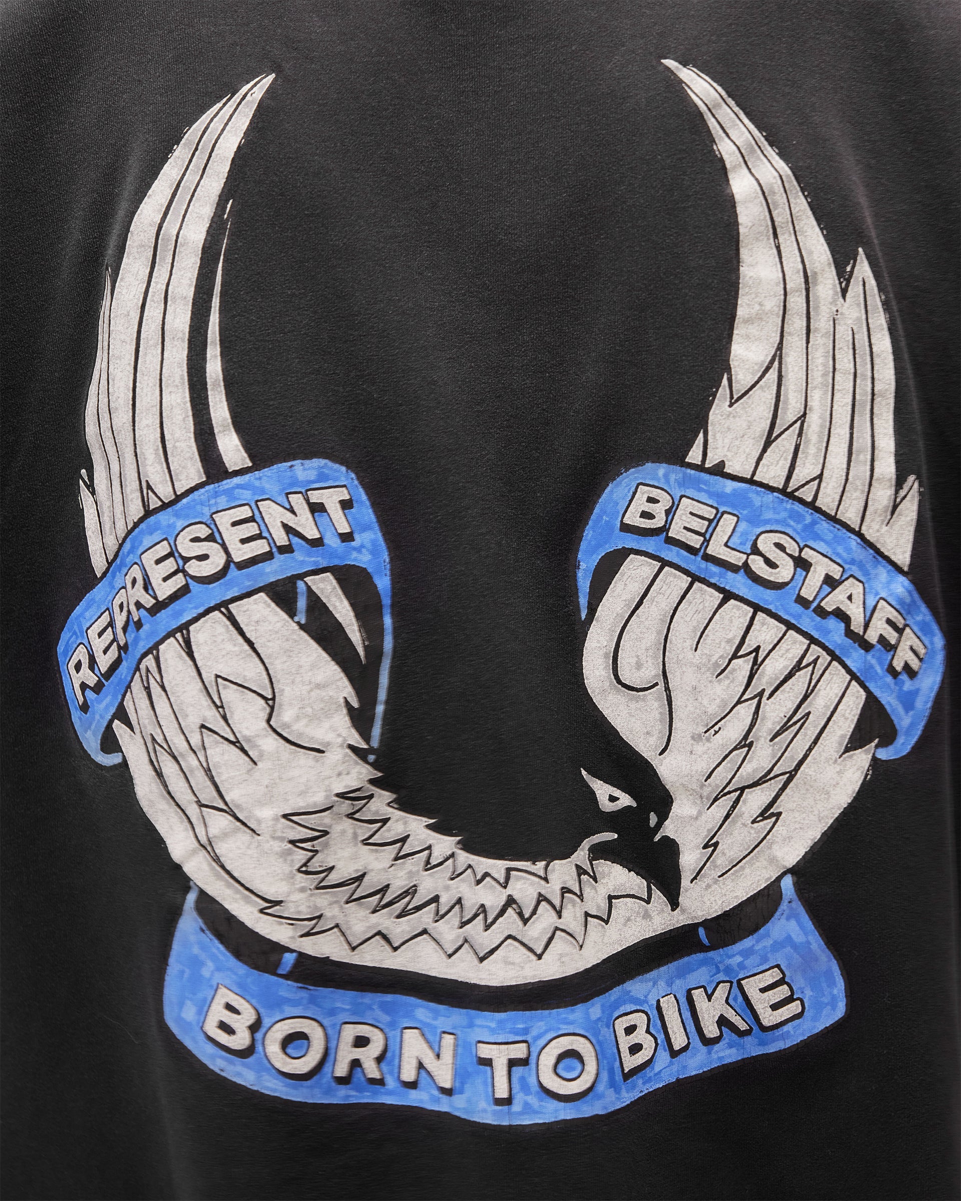 Represent X Belstaff Born To Bike T-Shirt - Aged Black
