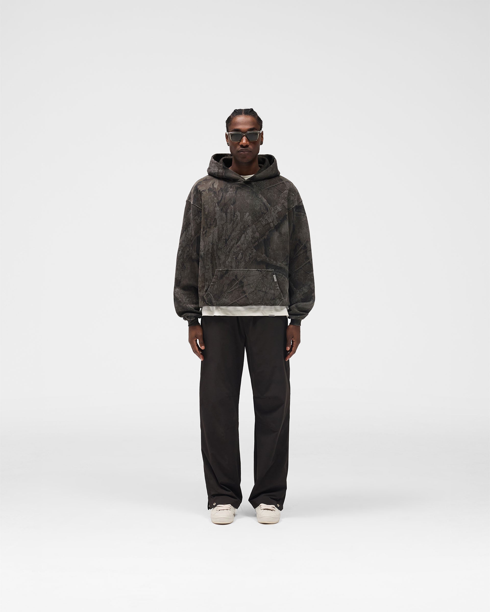 Initial Overdye Realtree® Oversized Hoodie - Overdyed Black