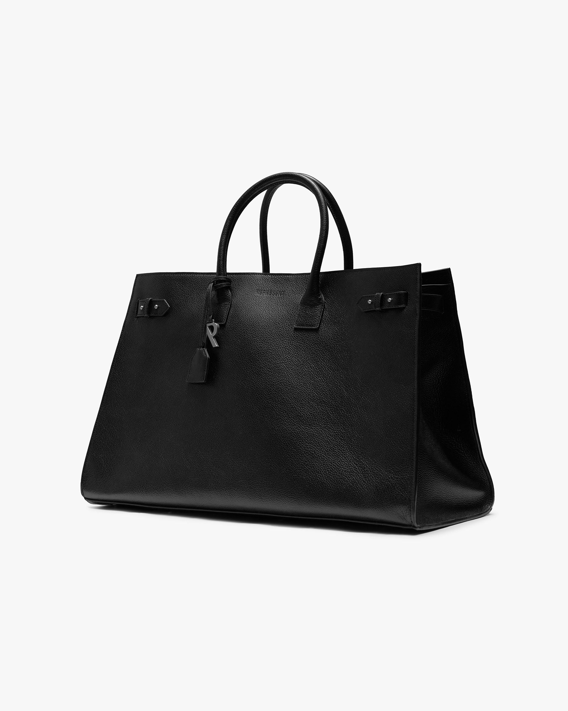 HTN XL Leather Bag - Black