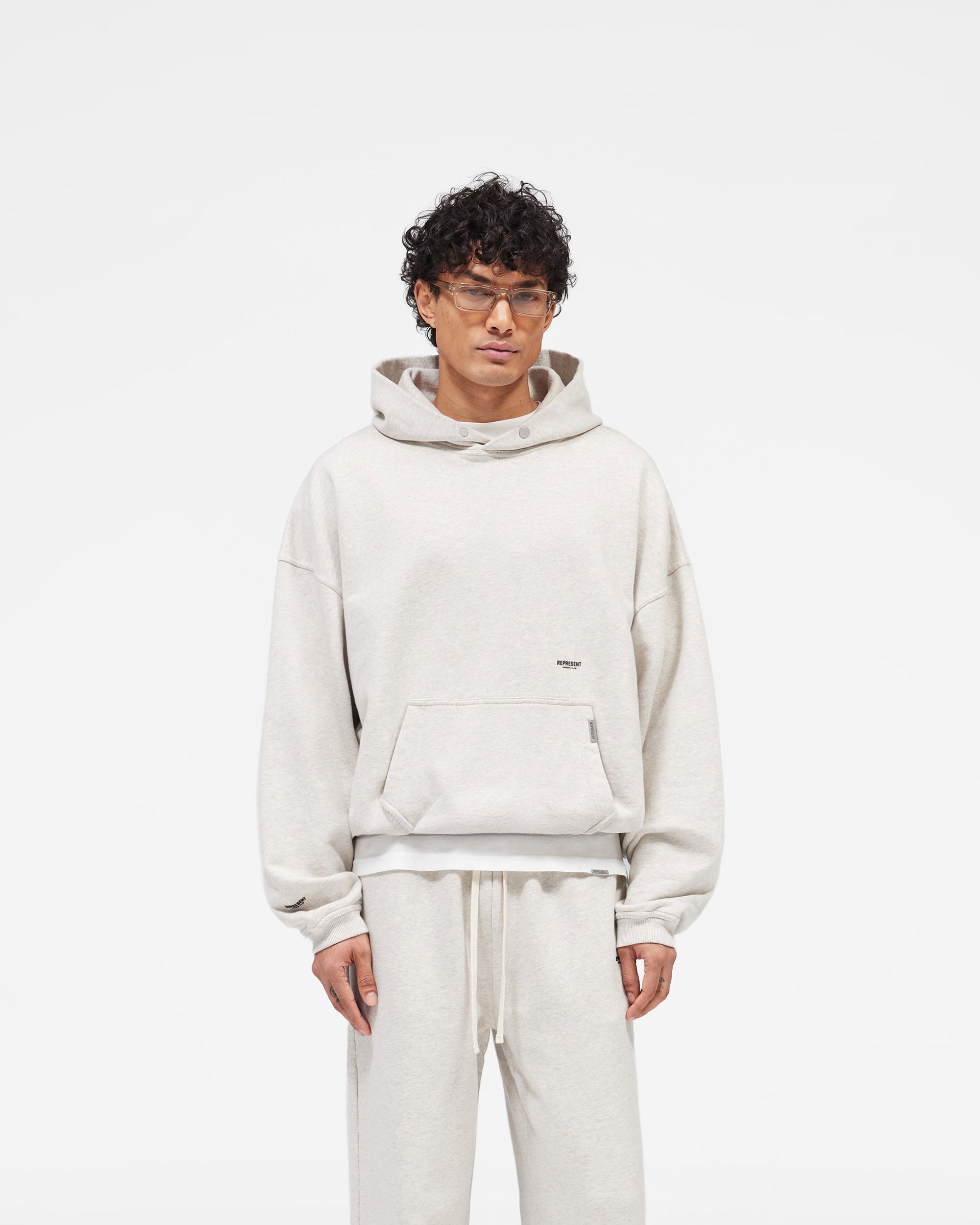 Micro Owners Club Hoodie - Cream Marl