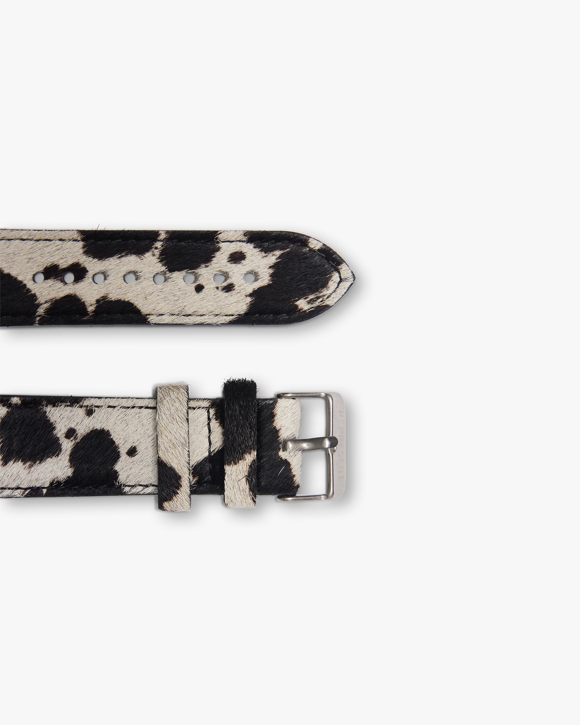 Cowhide Watch Strap - Flat White Jet Black