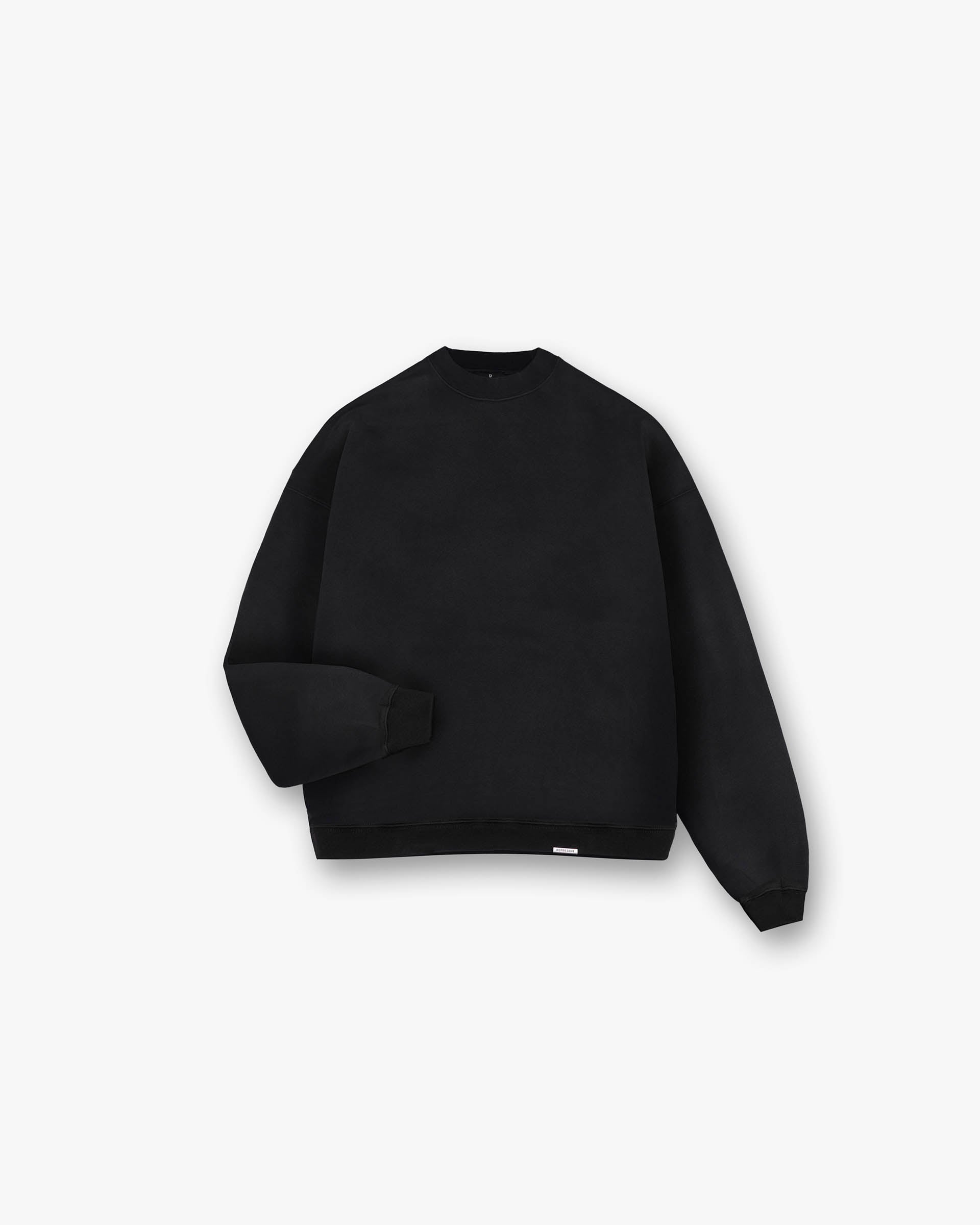 Initial Boxy Sweater - Jet Black