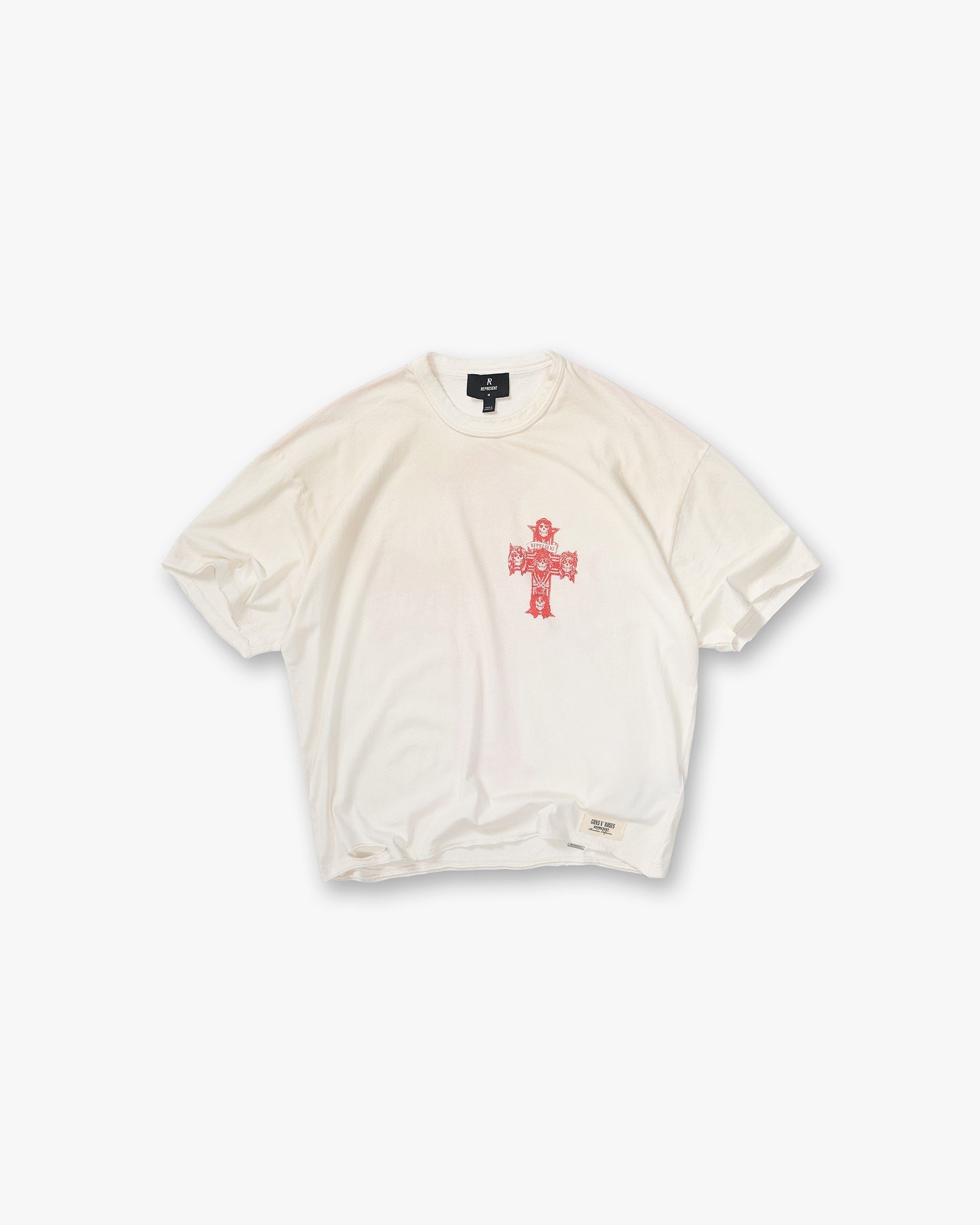Represent X Guns N' Roses Pasadena T-Shirt - Washed Ecru