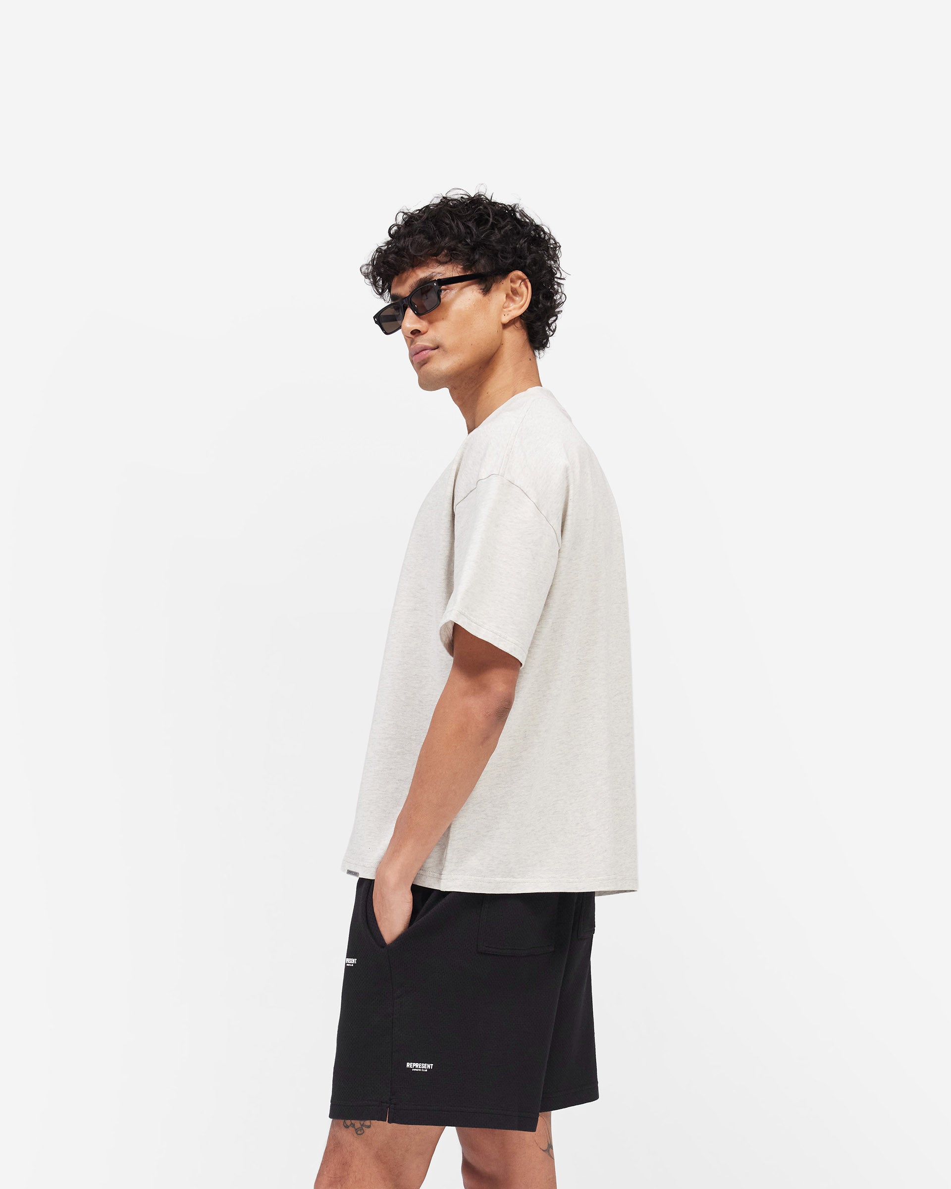 Micro Owners Club T-Shirt - Cream Marl
